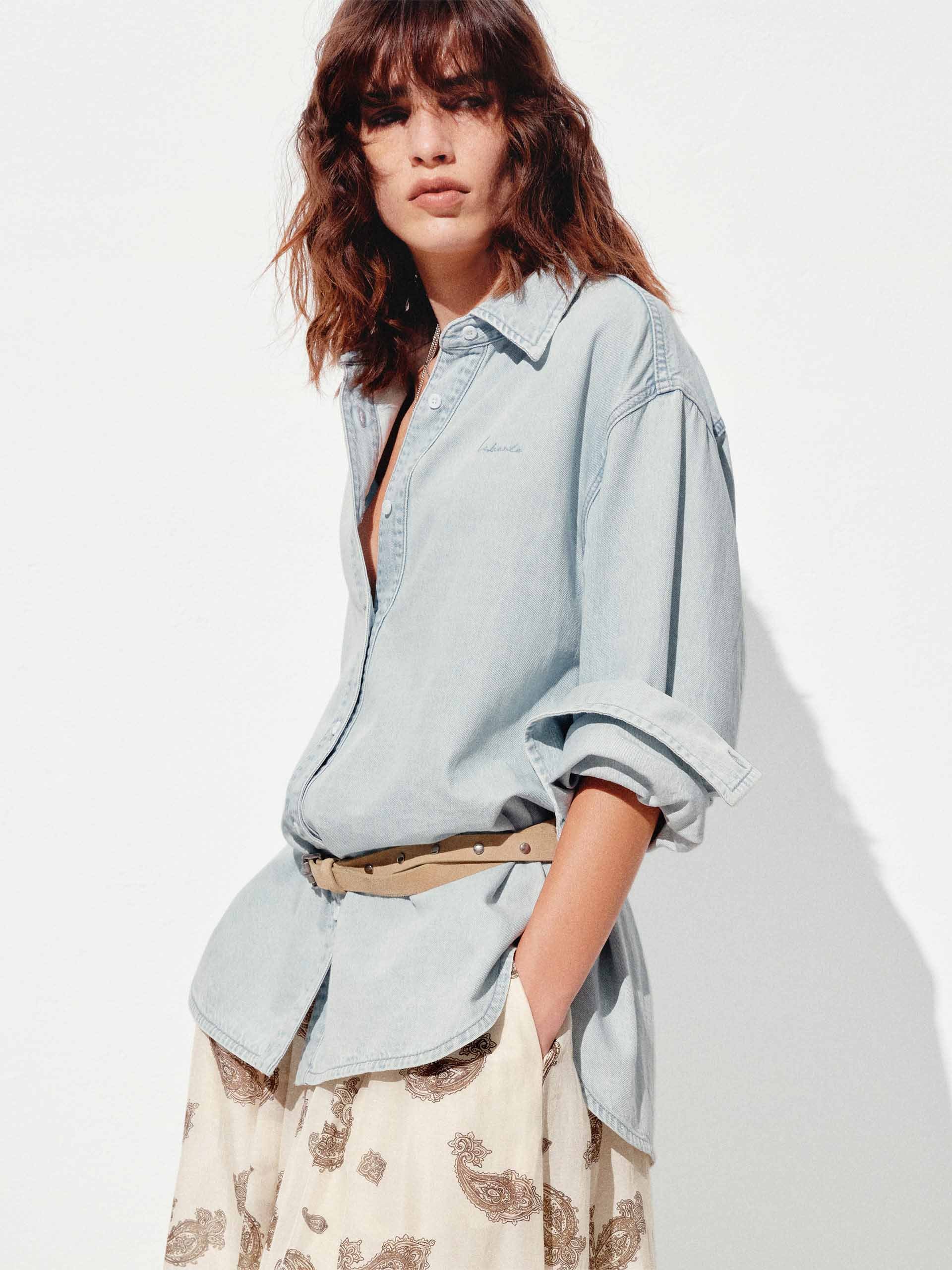 Long Sleeves Denim Shirt - Image 7