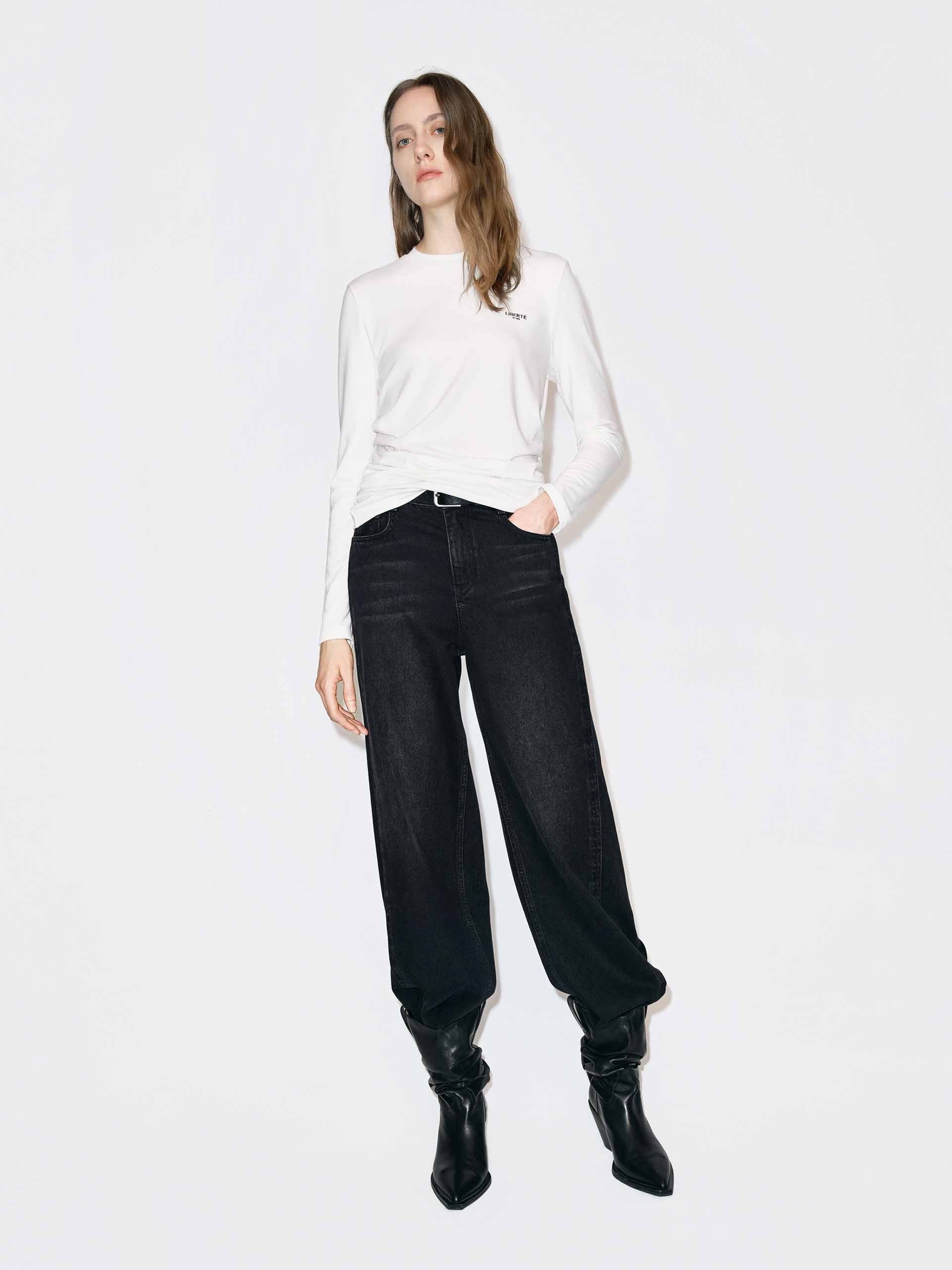 Long Sleeves Fitted T-shirt - Image 2