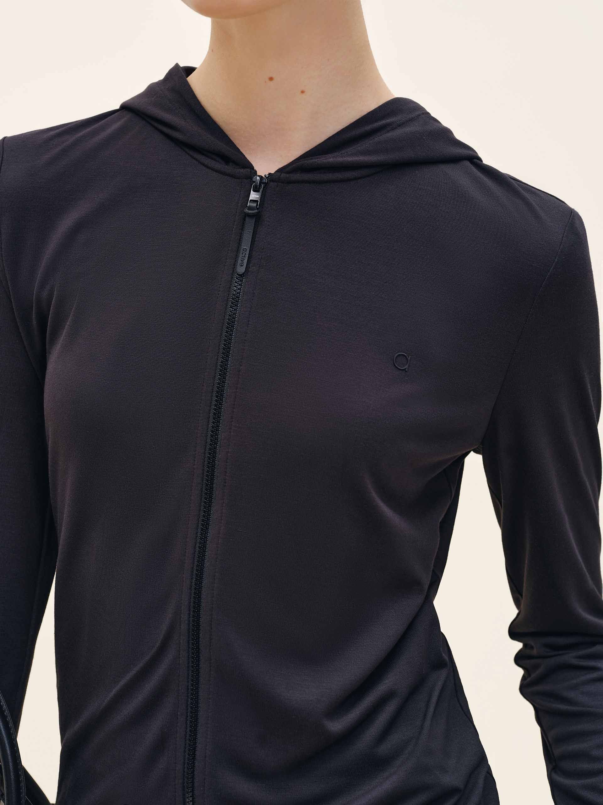 Long Sleeves Hooded Coat - Image 7