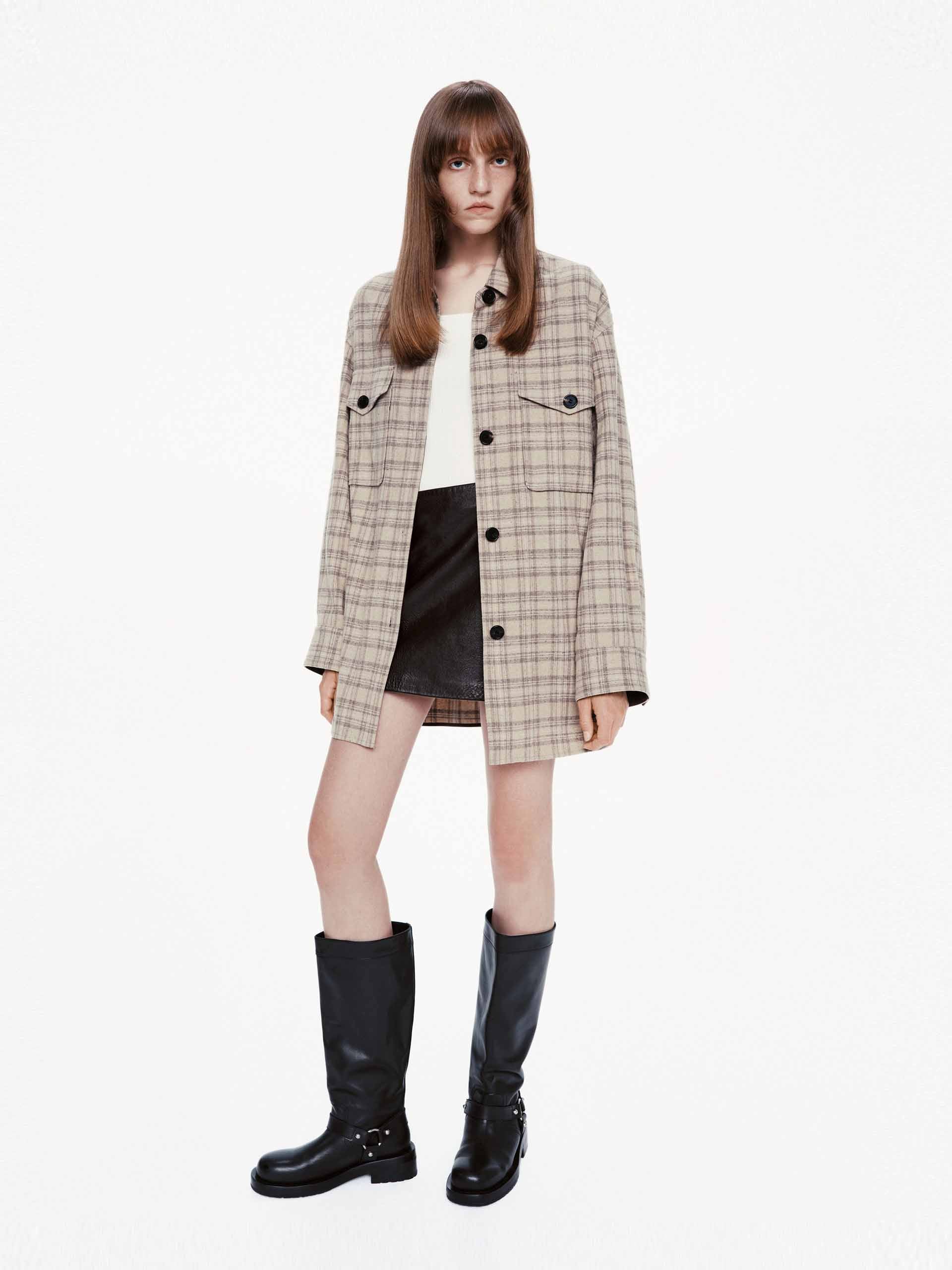 Long Sleeves Plaid Coat - Image 2