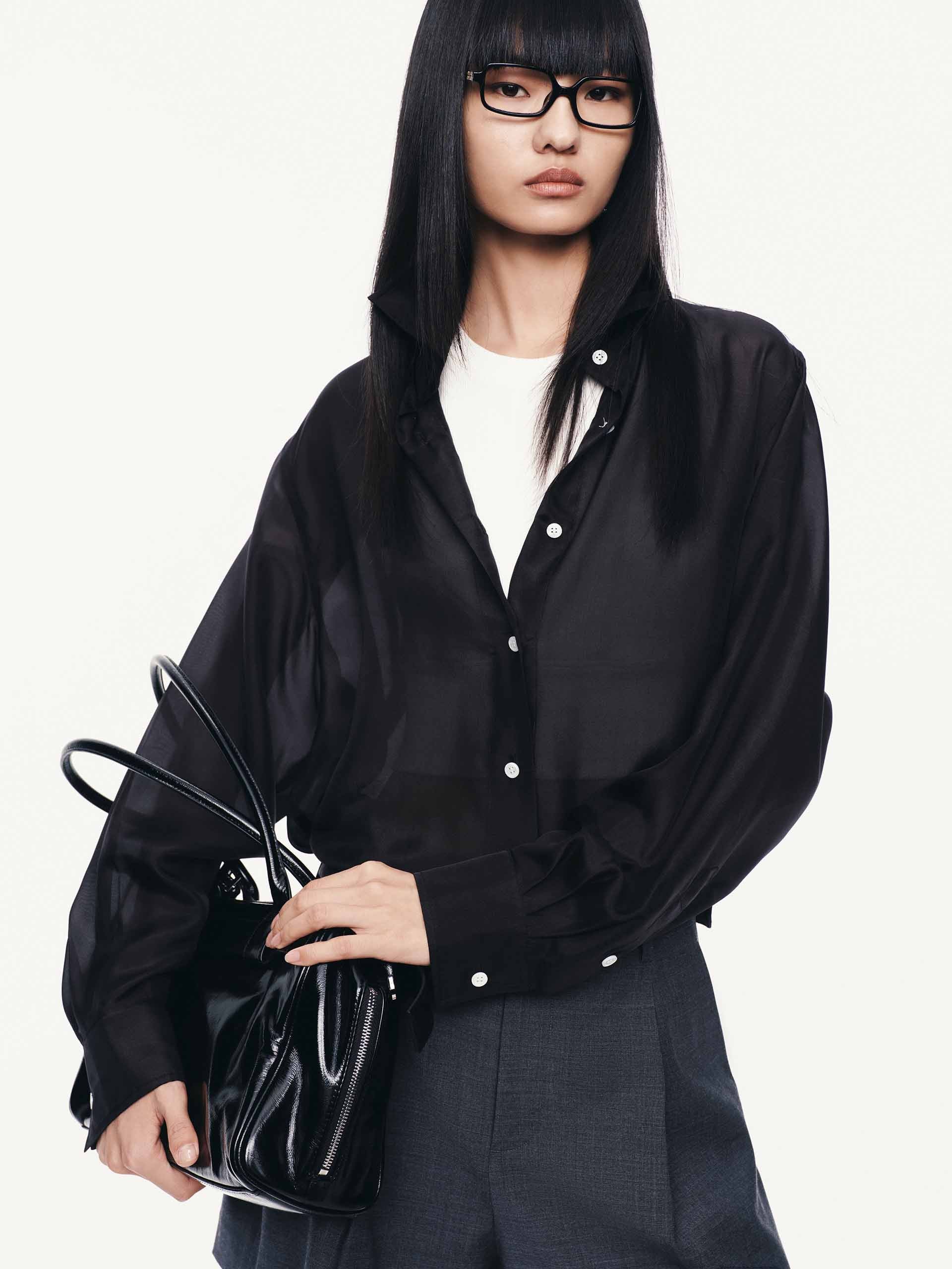 Long Sleeves Silk Shirt - Image 11