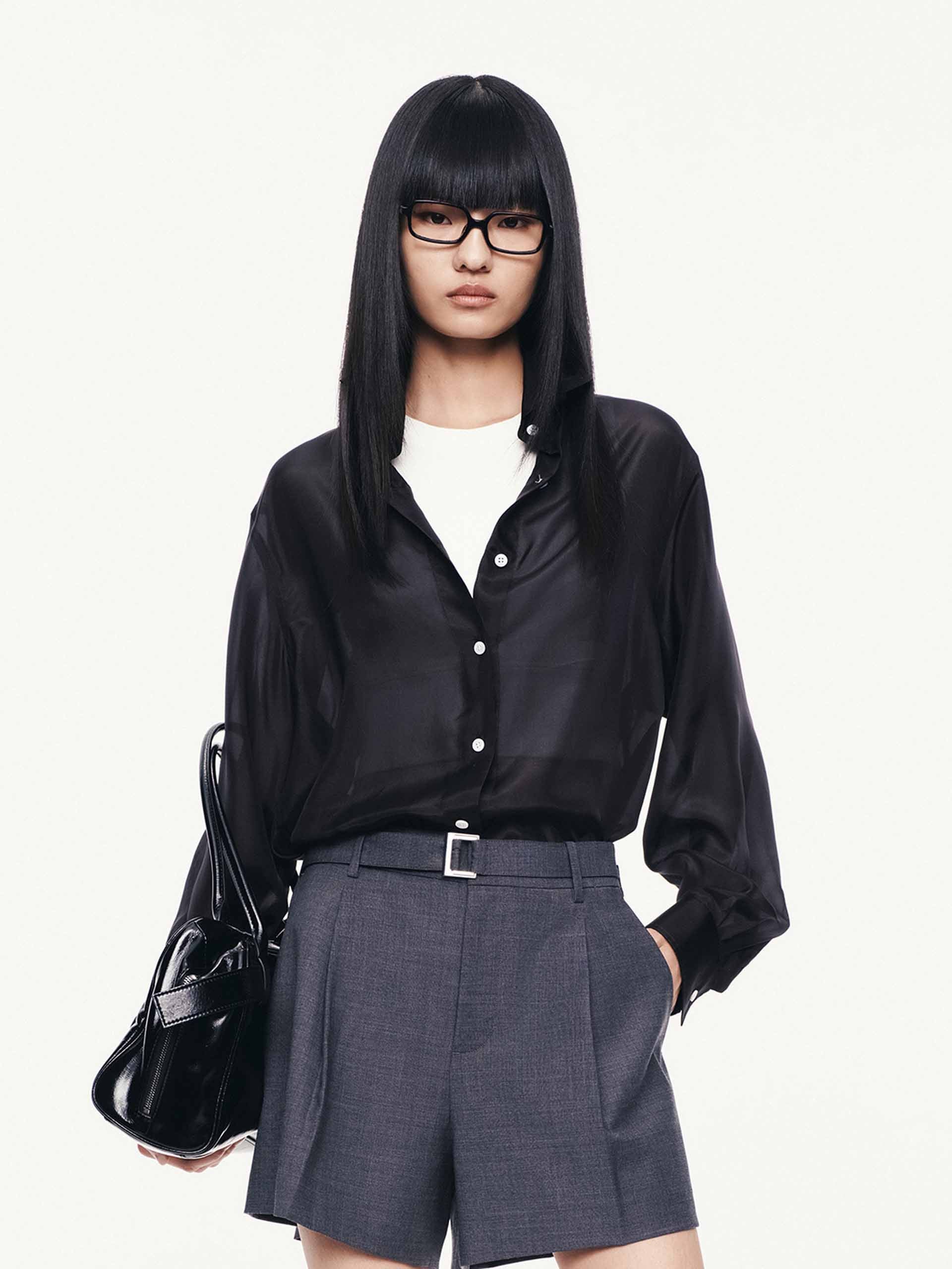 Long Sleeves Silk Shirt - Image 9