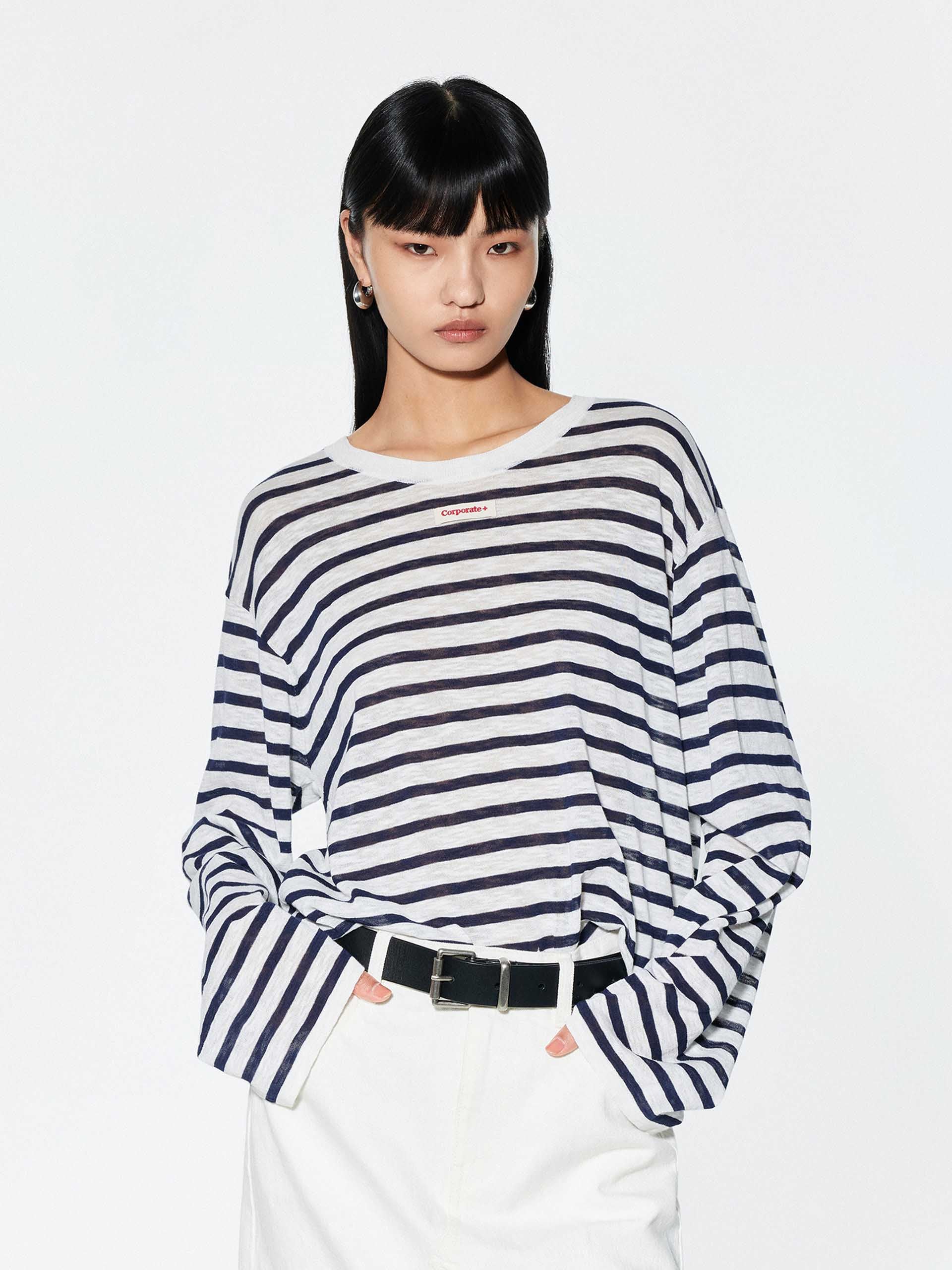 Long Sleeves Striped Sweater