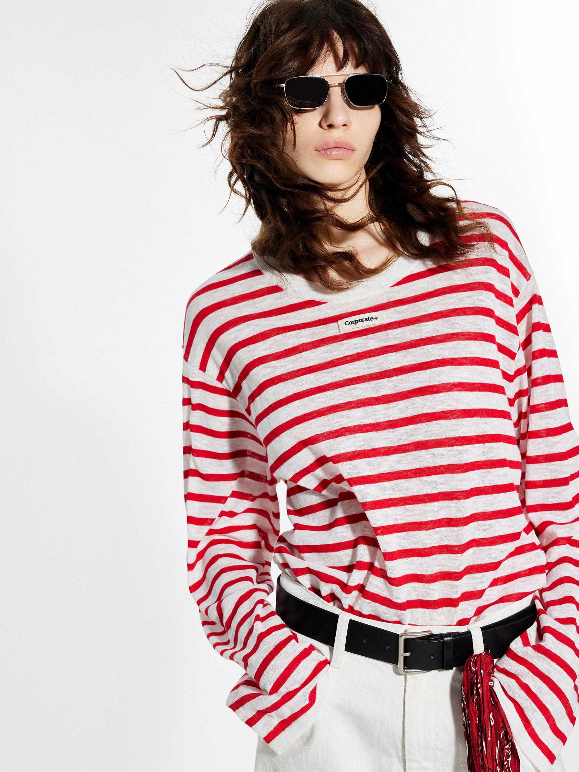 Long Sleeves Striped Sweater - Image 14