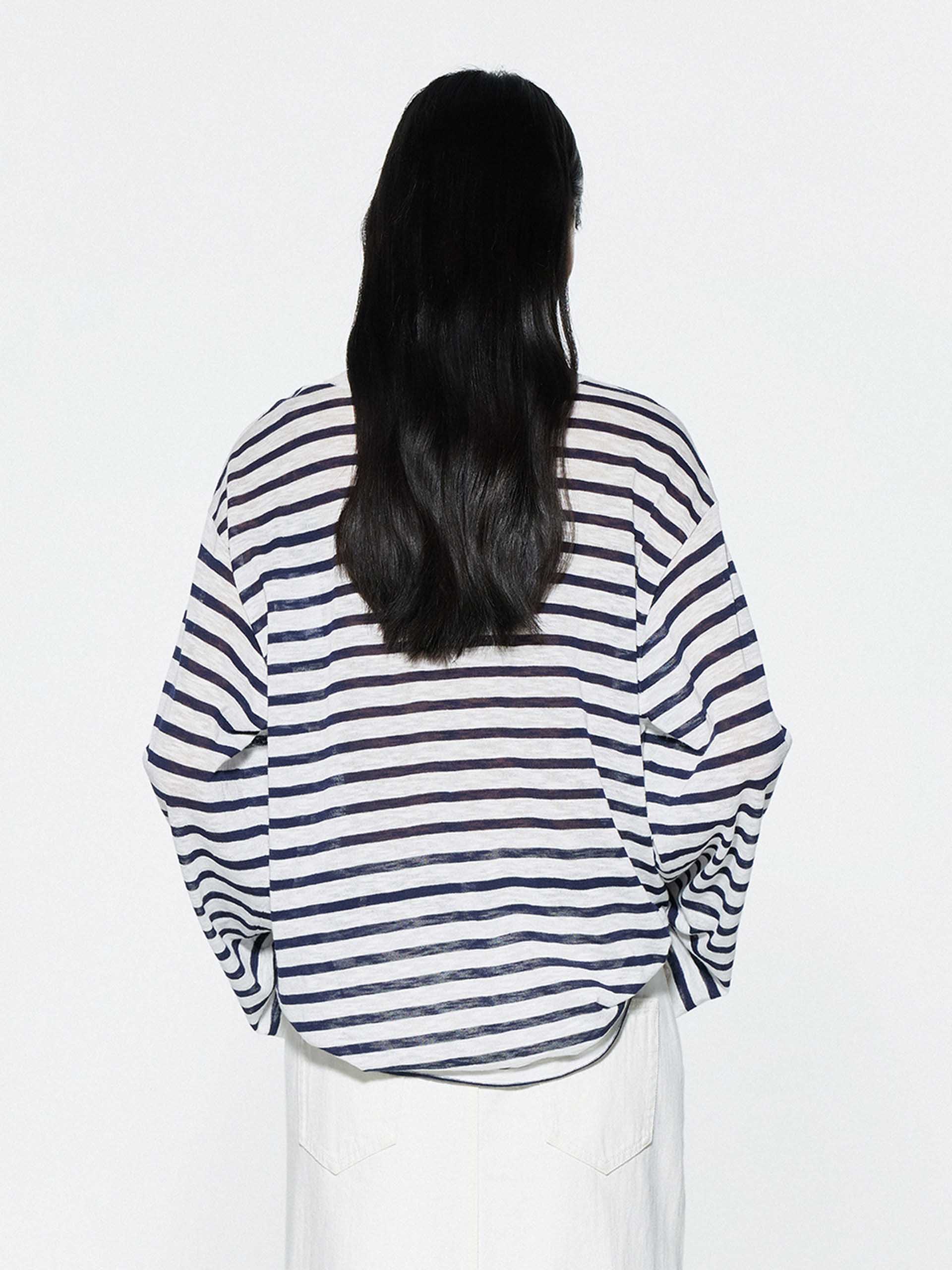 Long Sleeves Striped Sweater - Image 6