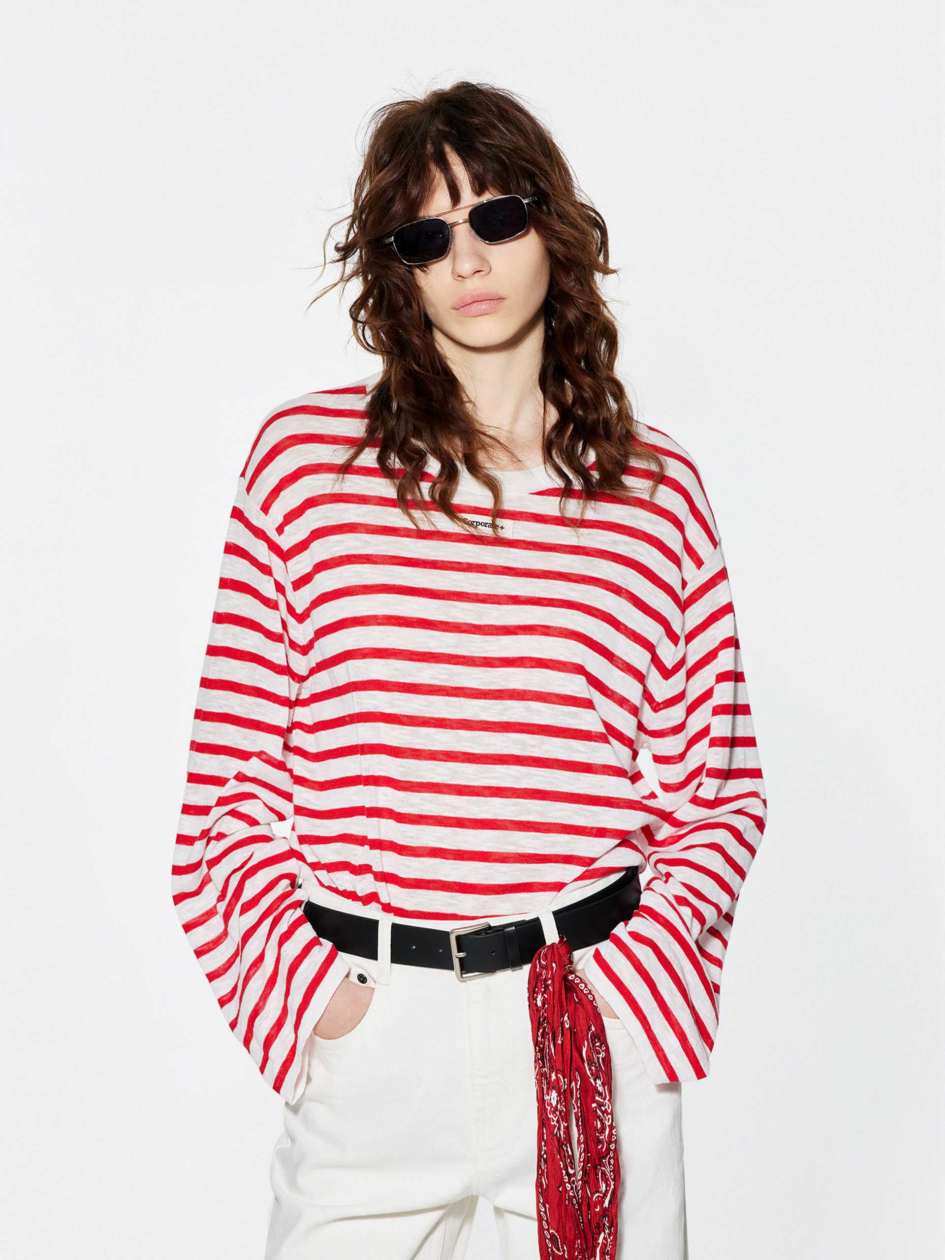 Long Sleeves Striped Sweater - Image 8