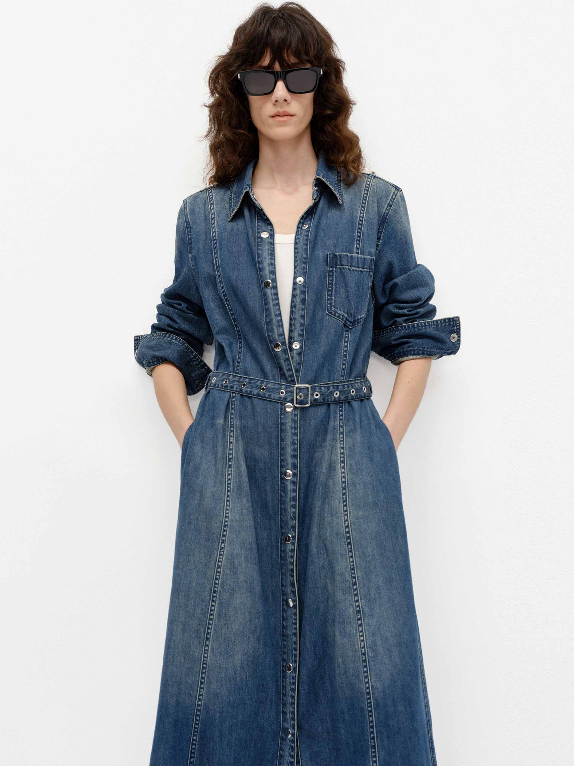 Longline Denim Dress - Image 6