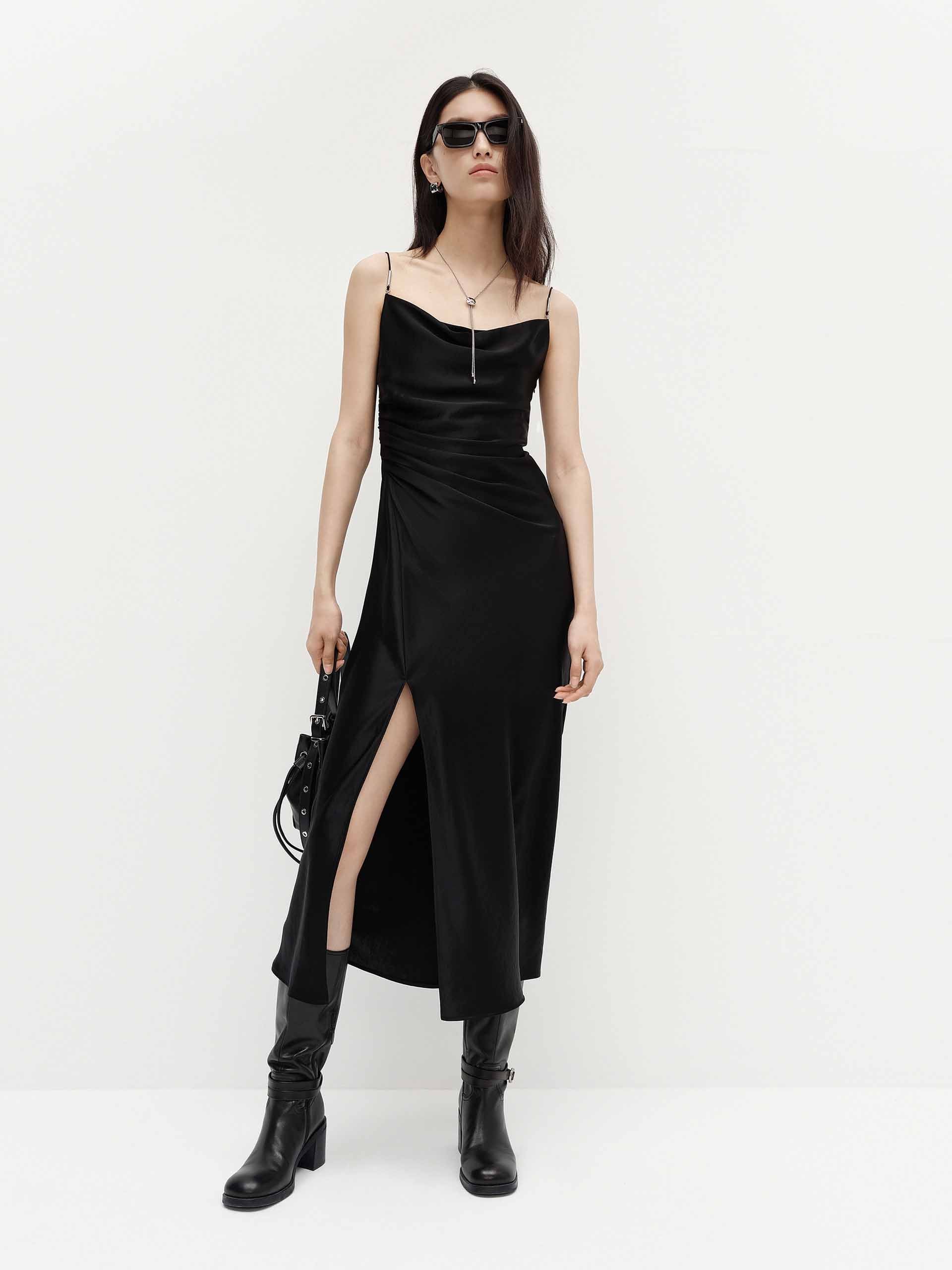 Longline Satin Cami Dress