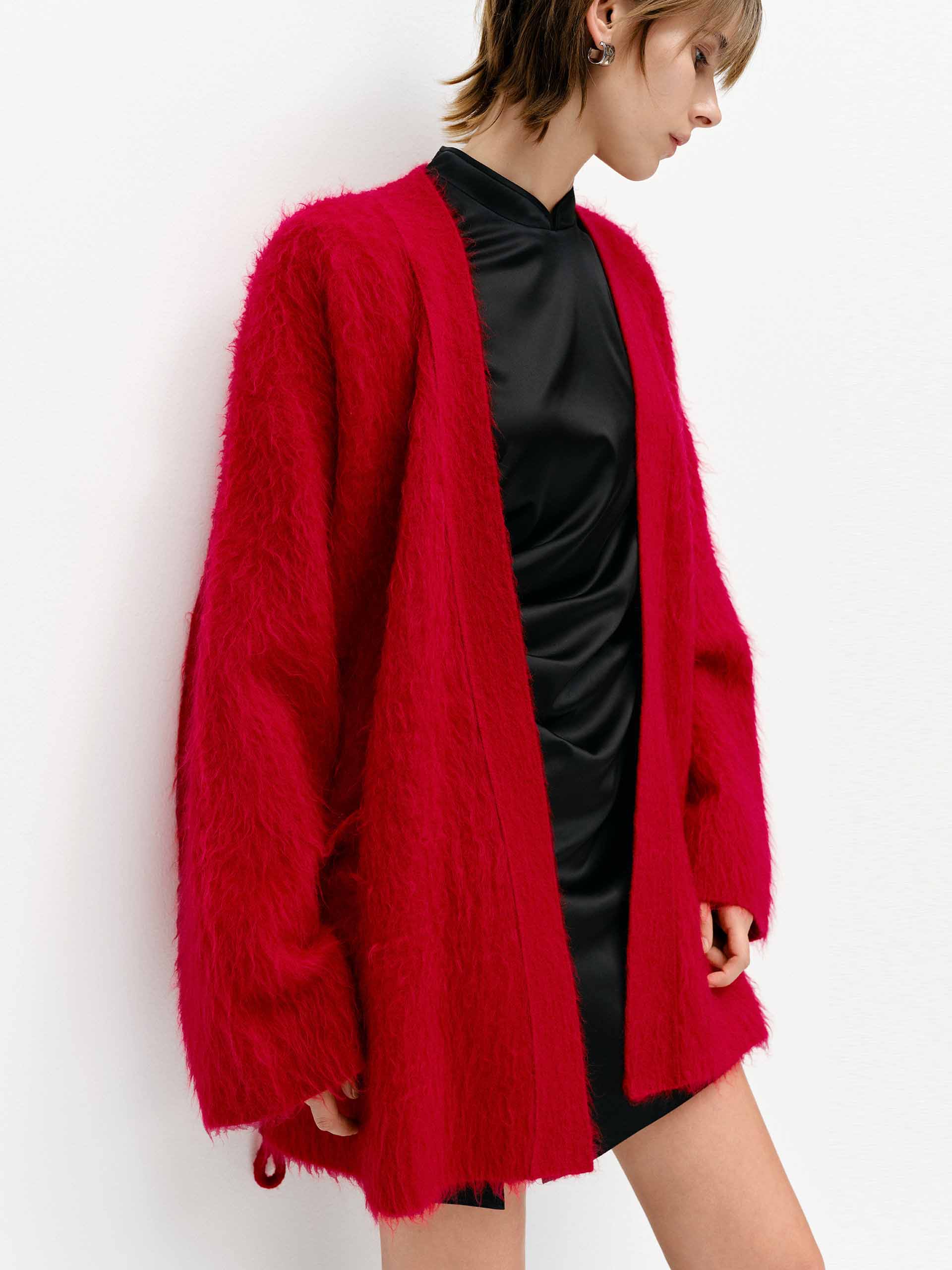 Loose Brushed Cardigan - Image 2
