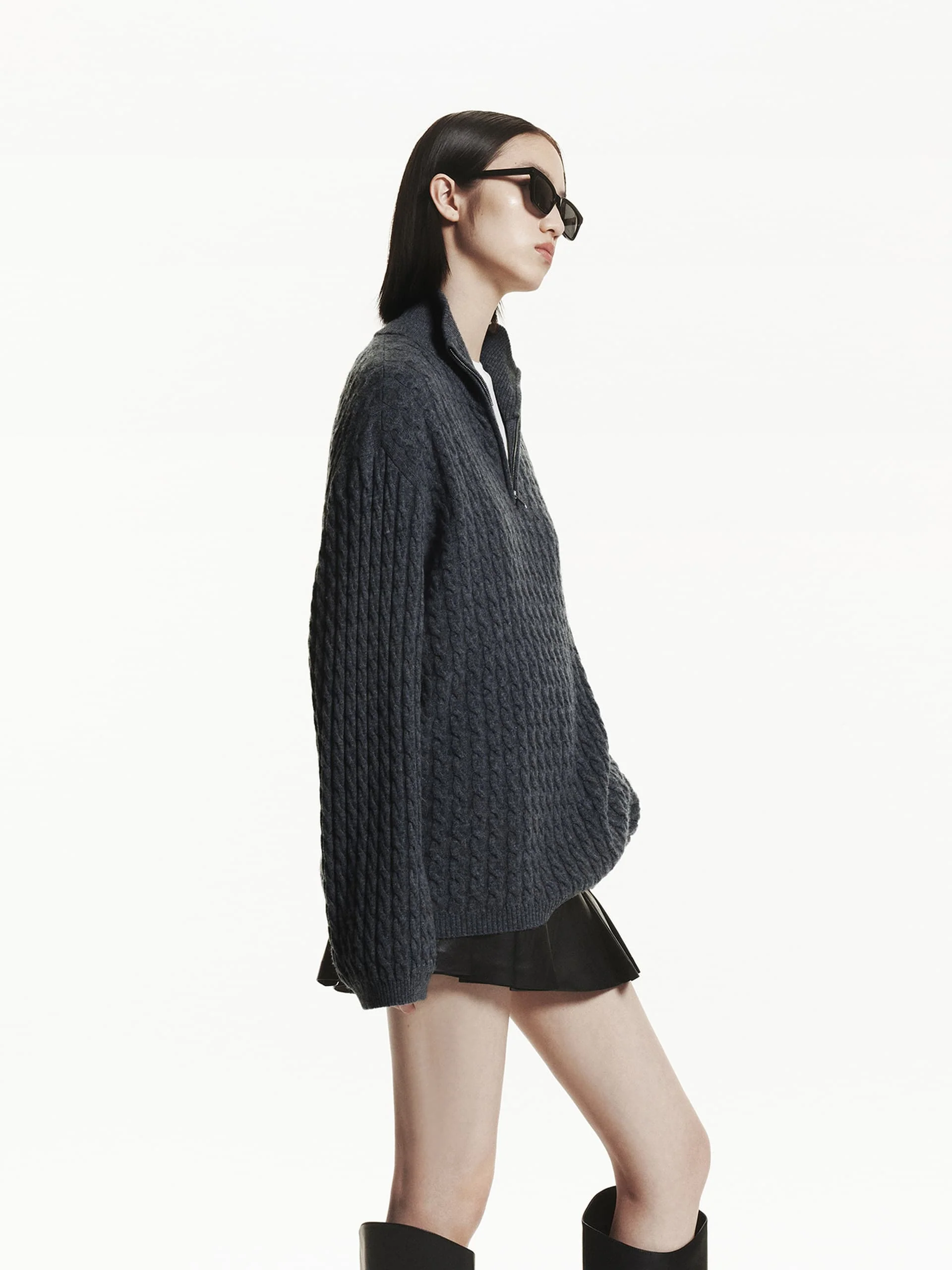 Loose Cable Knit Sweater - Image 13