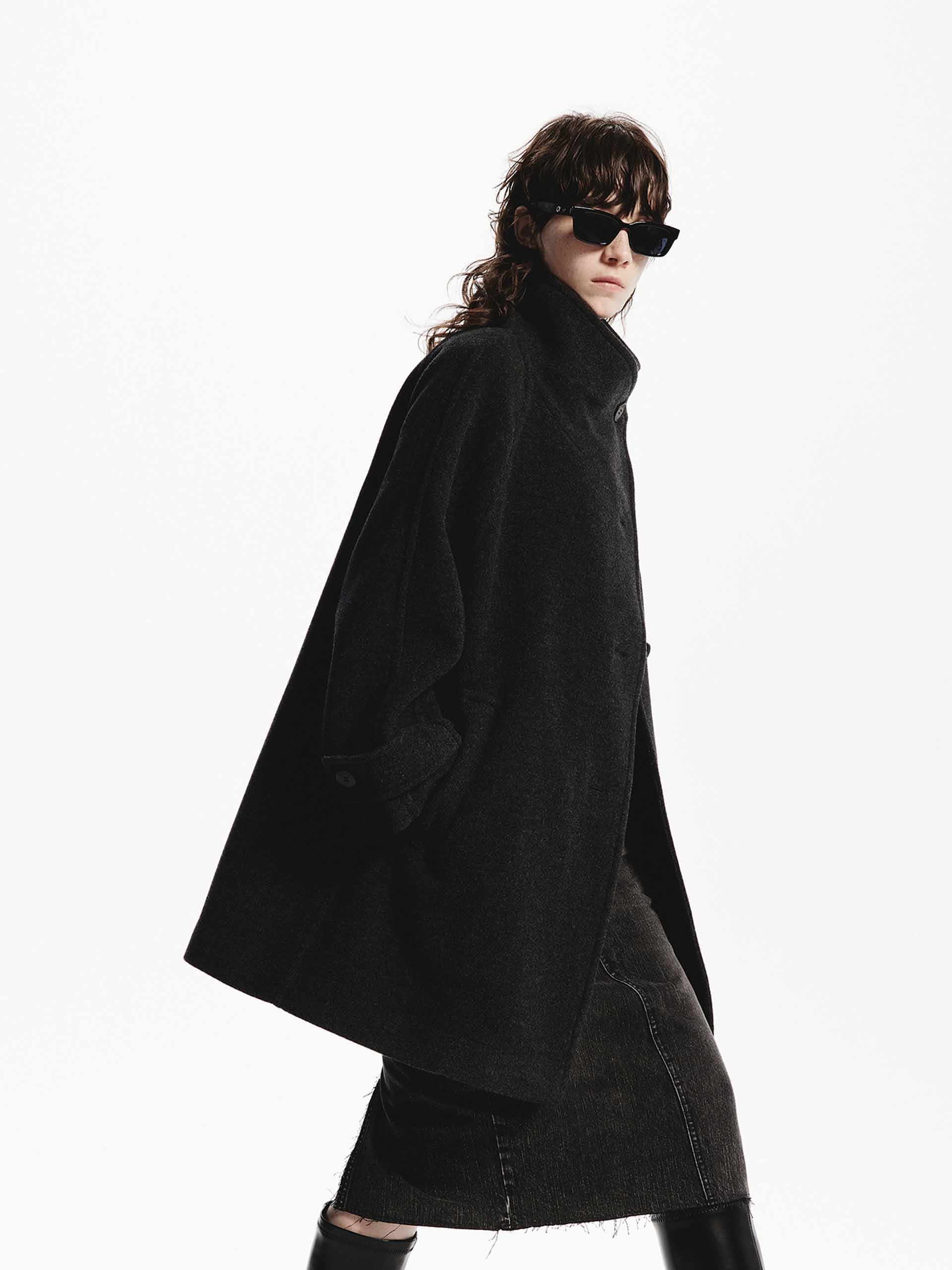 Loose Midi Wool Coat - Image 3
