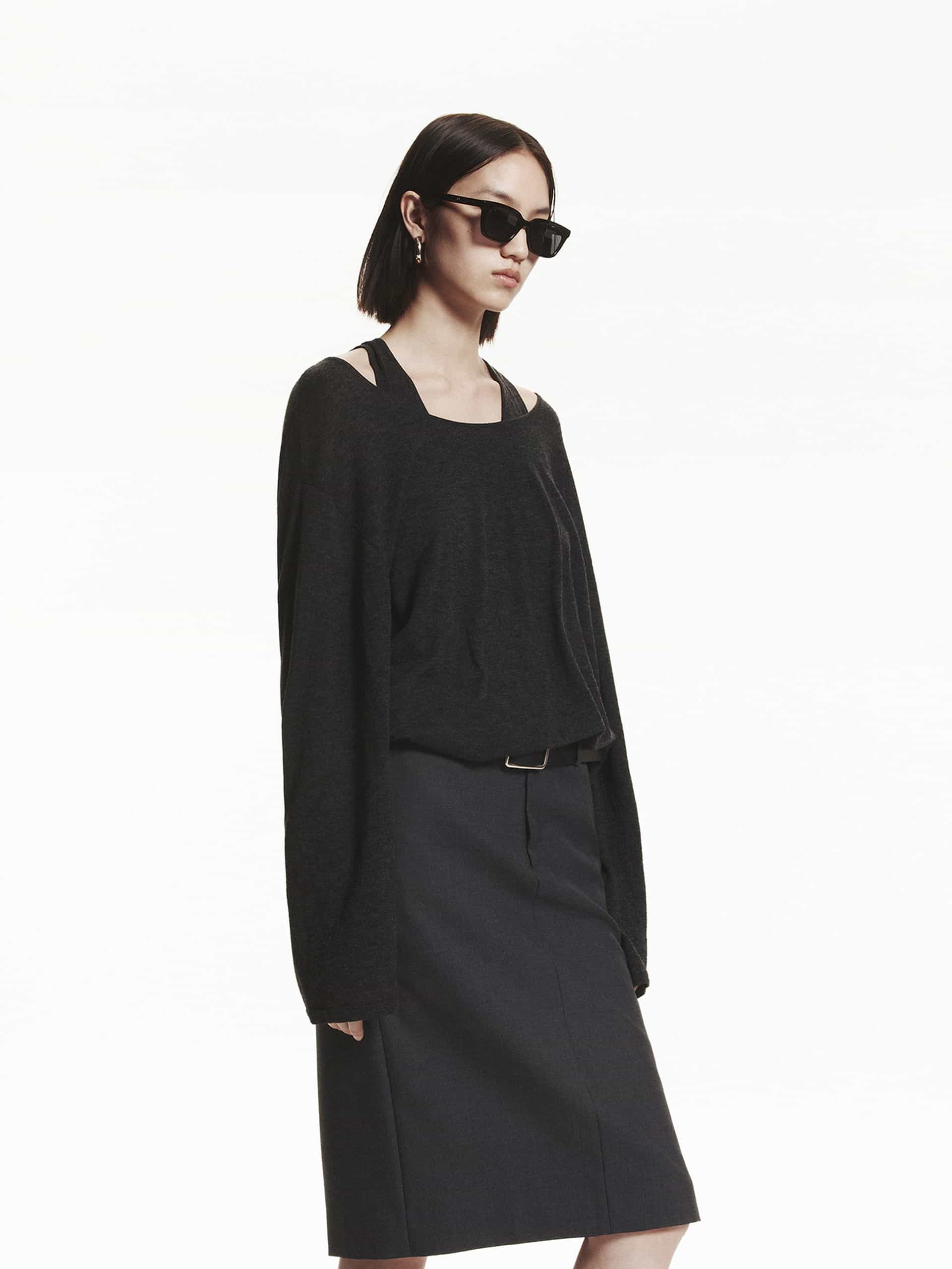 Loose Wool Sweater with Tank - Image 14