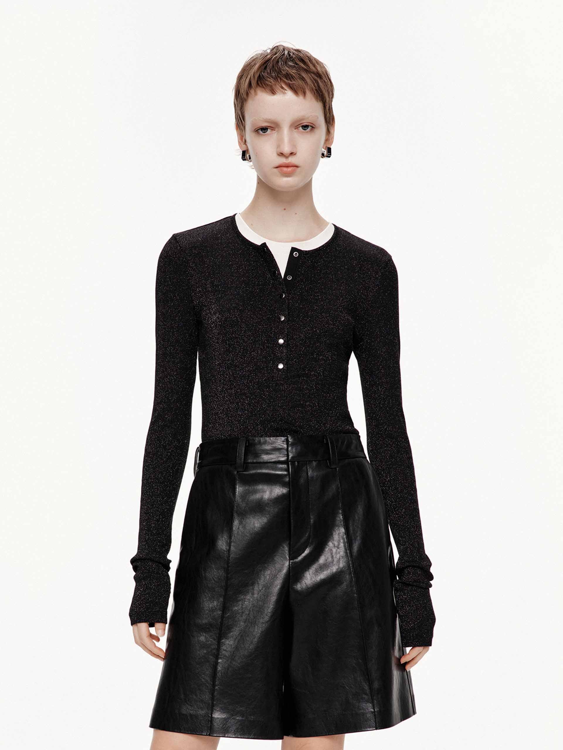 Lurex Detail Knitted Top