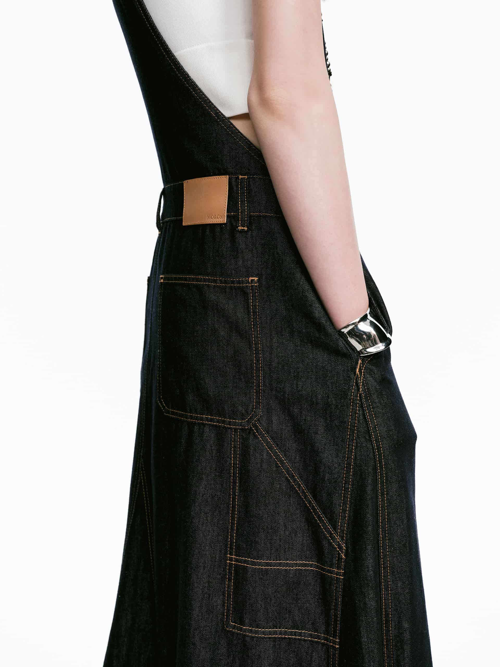 Maxi Denim Overalls Dress - Image 8