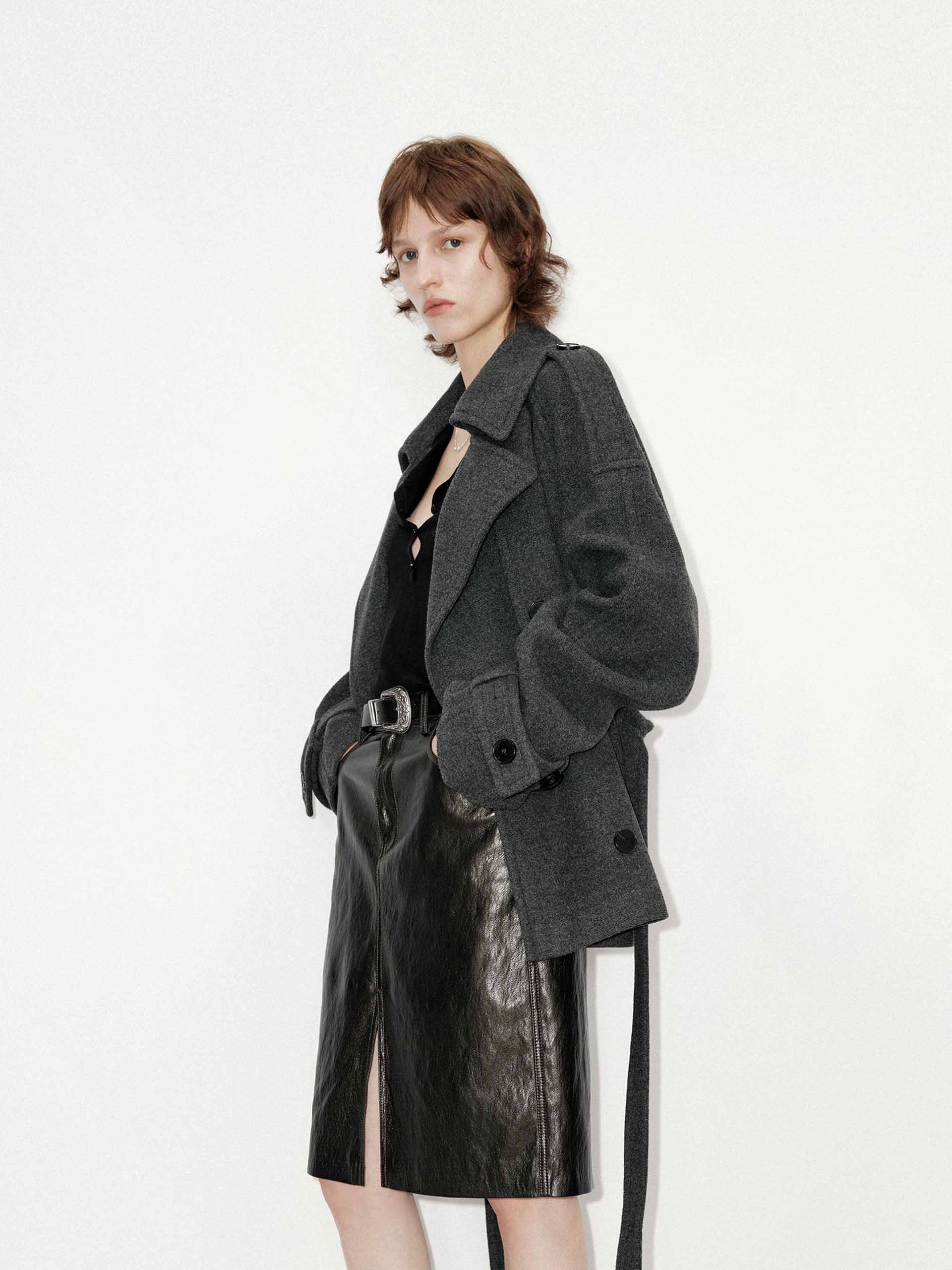 Merino Wool Belted Coat - Image 10