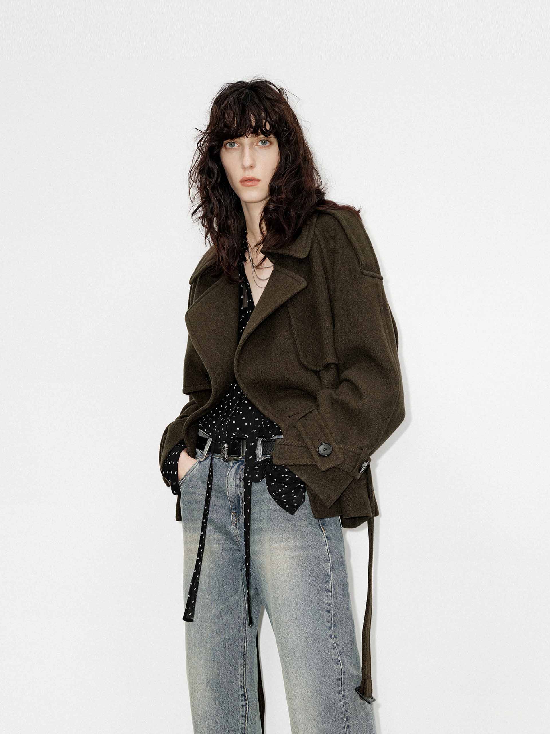 Merino Wool Belted Coat - Image 3