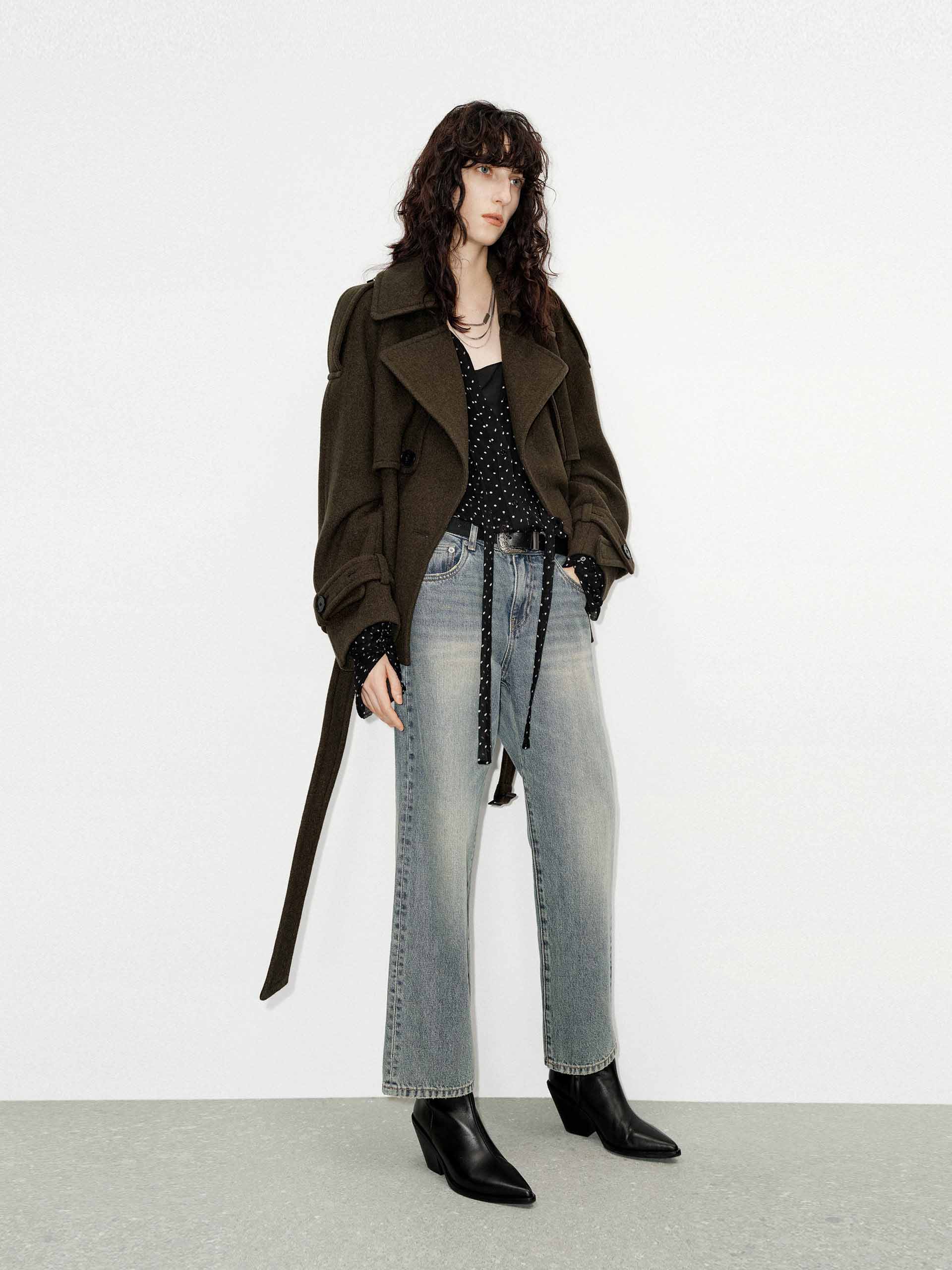 Merino Wool Belted Coat - Image 7