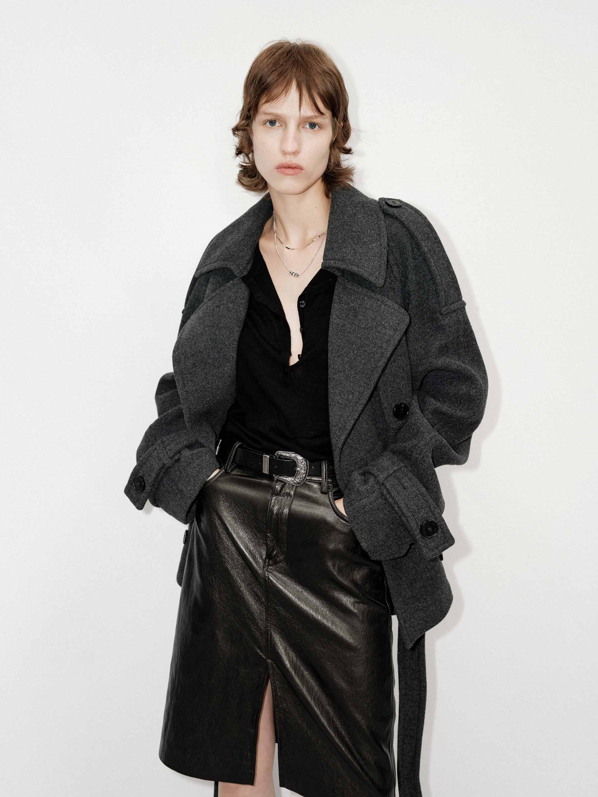 Merino Wool Belted Coat - Image 9