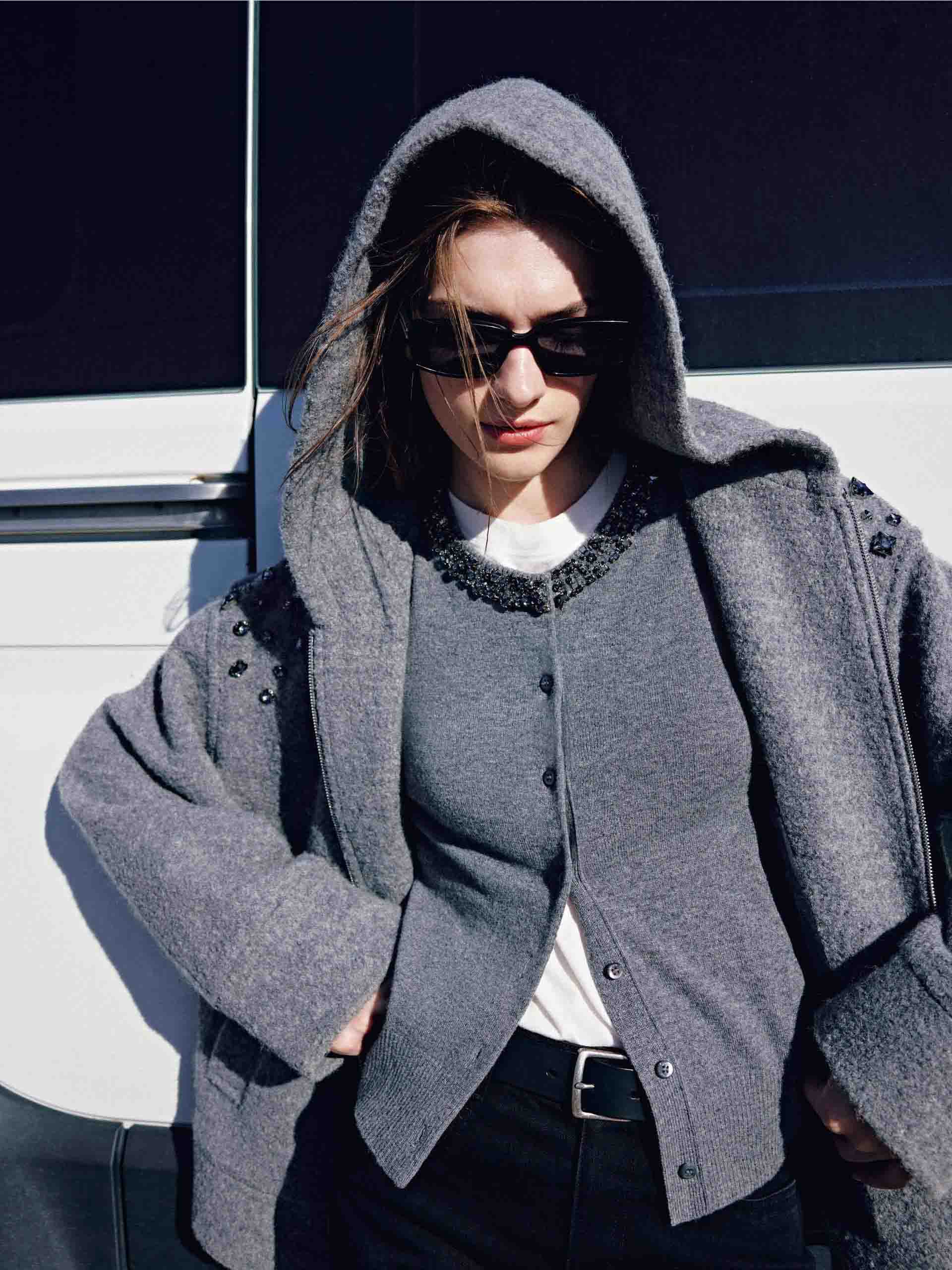 Merino Wool Hooded Jacket - Image 3