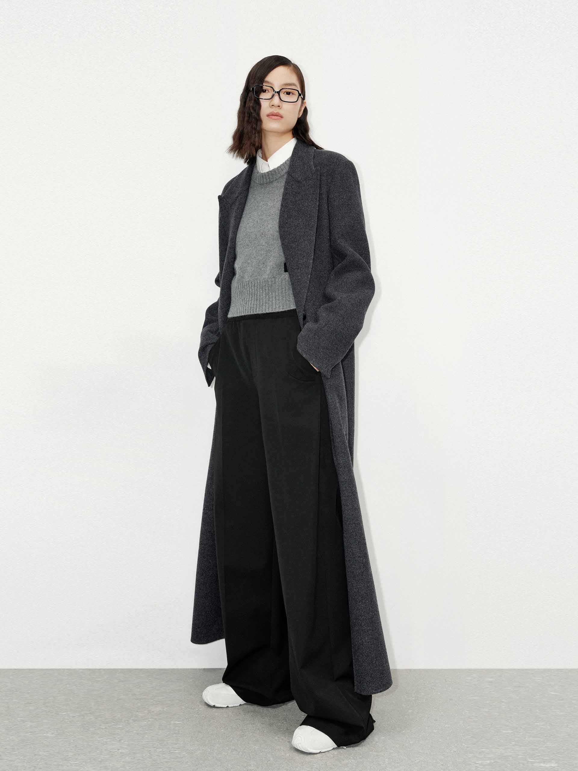 Merino Wool Long Overcoat - Image 6