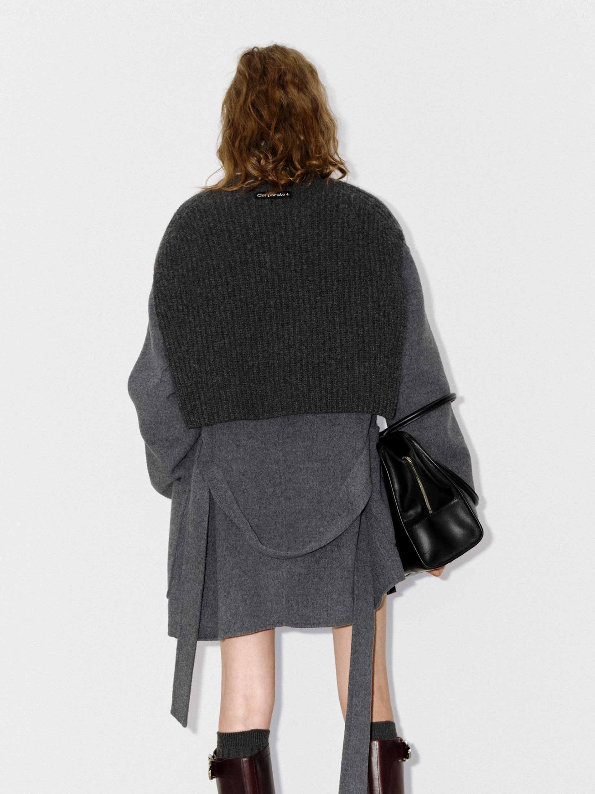 Merino Wool Scarf Coat - Image 3