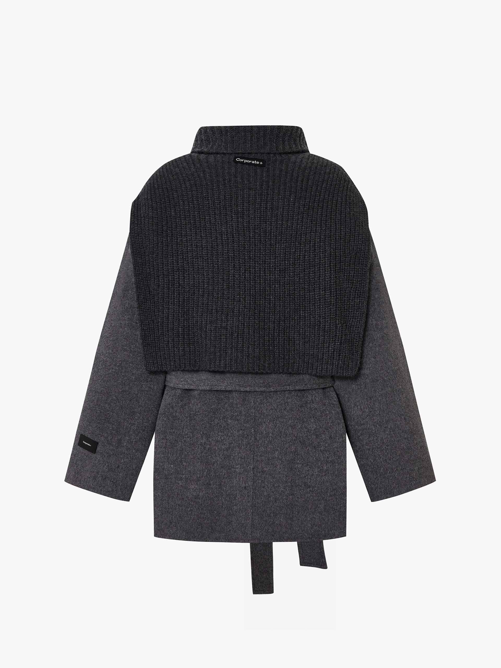 Merino Wool Scarf Coat - Image 5