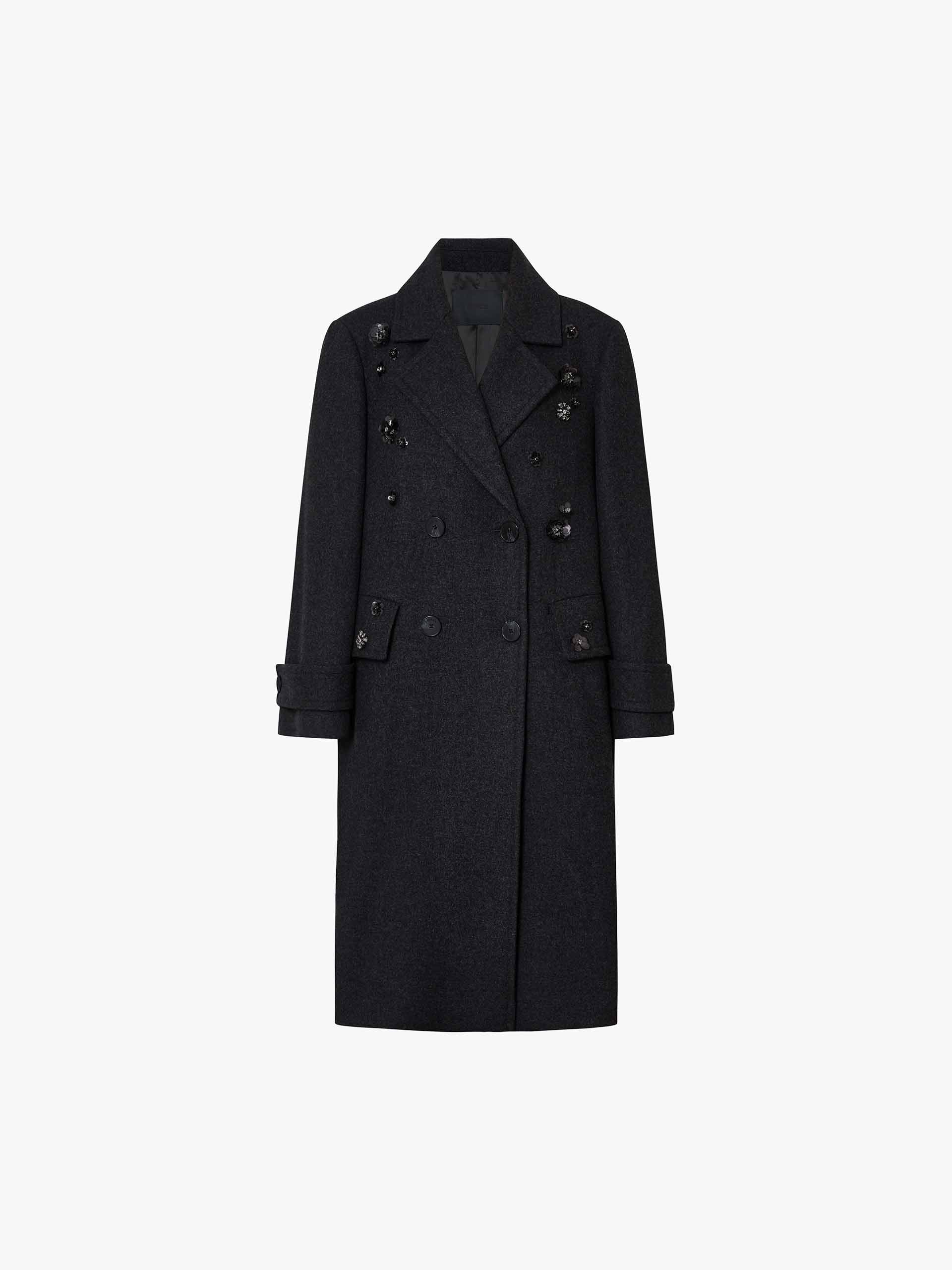 Merino Wool Sequin Coat - Image 5