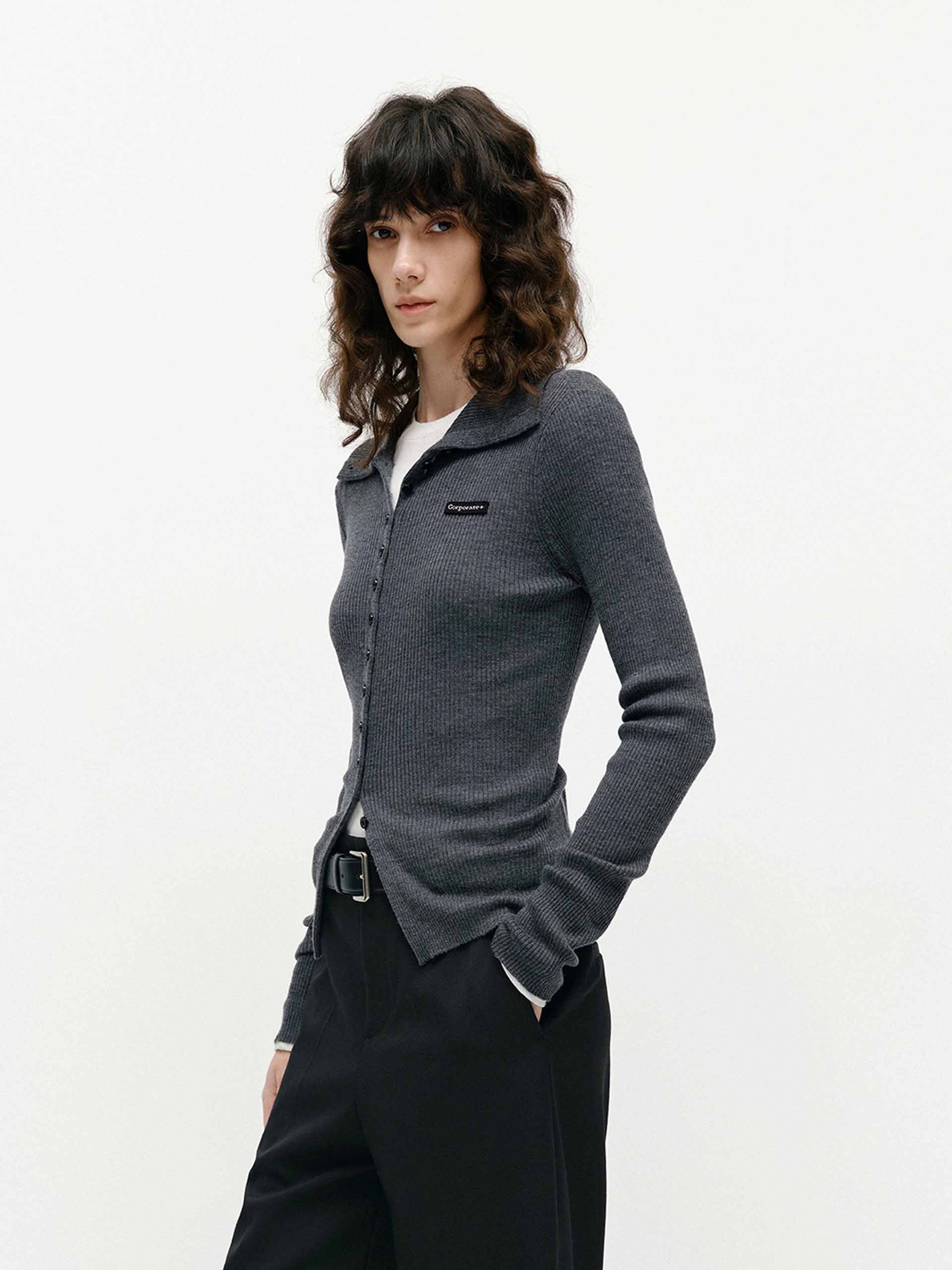 Merino Wool Slim Cardigan - Image 7