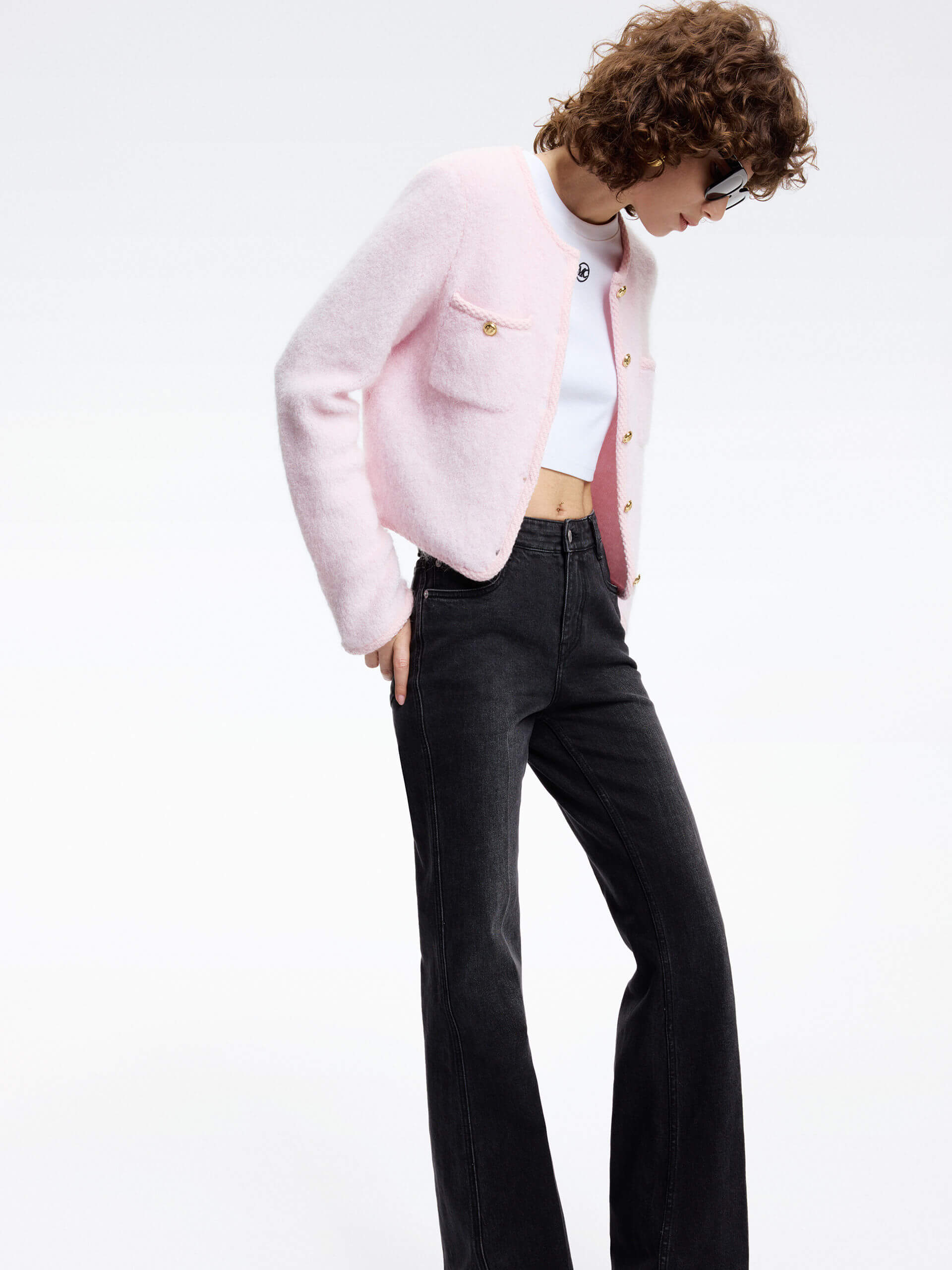 Metal Button Boxy Cardigan - Image 11