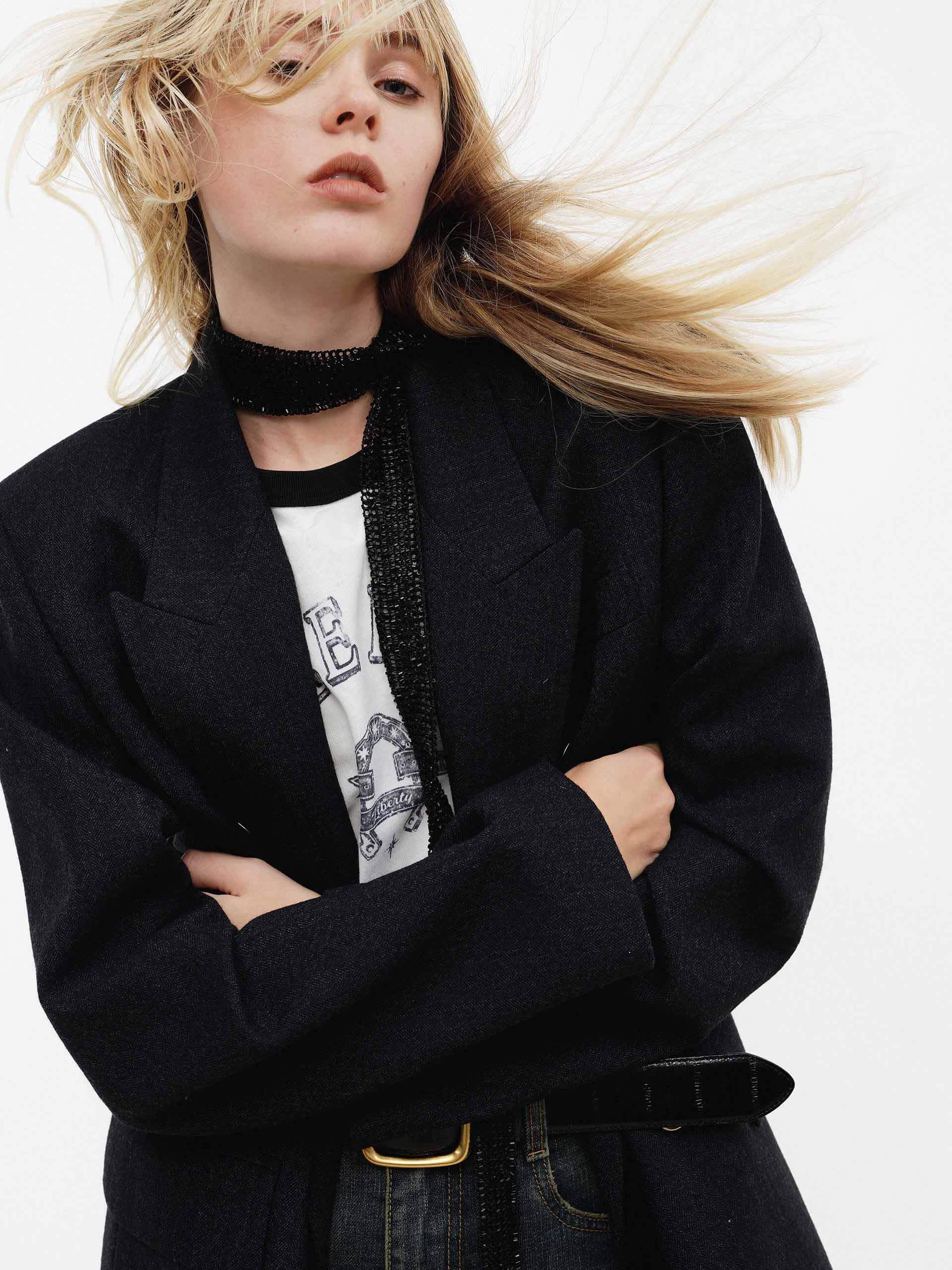 Metal Button Structured Blazer - Image 6