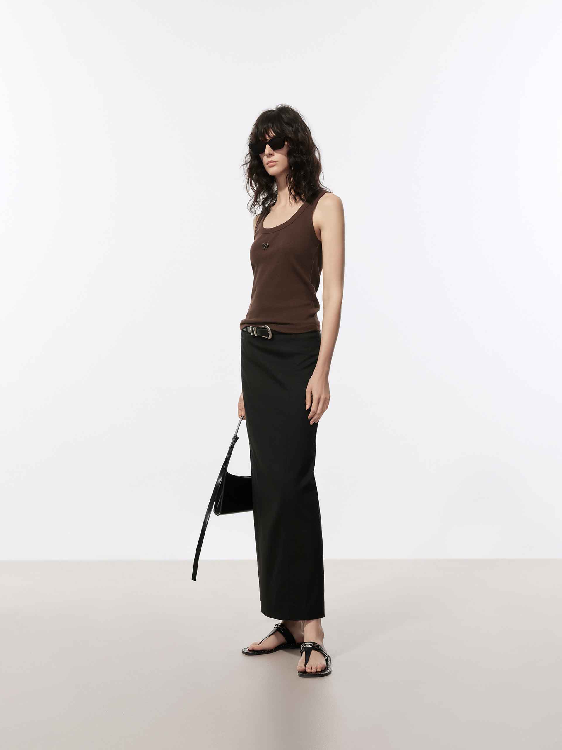 Metal M Detail Ribbed Tank Top - Image 25