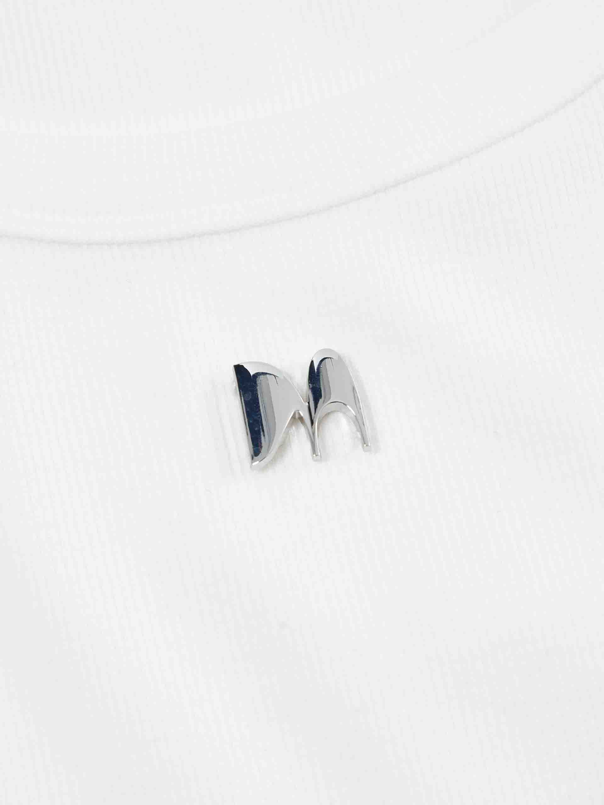Metal M Detail Ribbed Tank Top - Image 4
