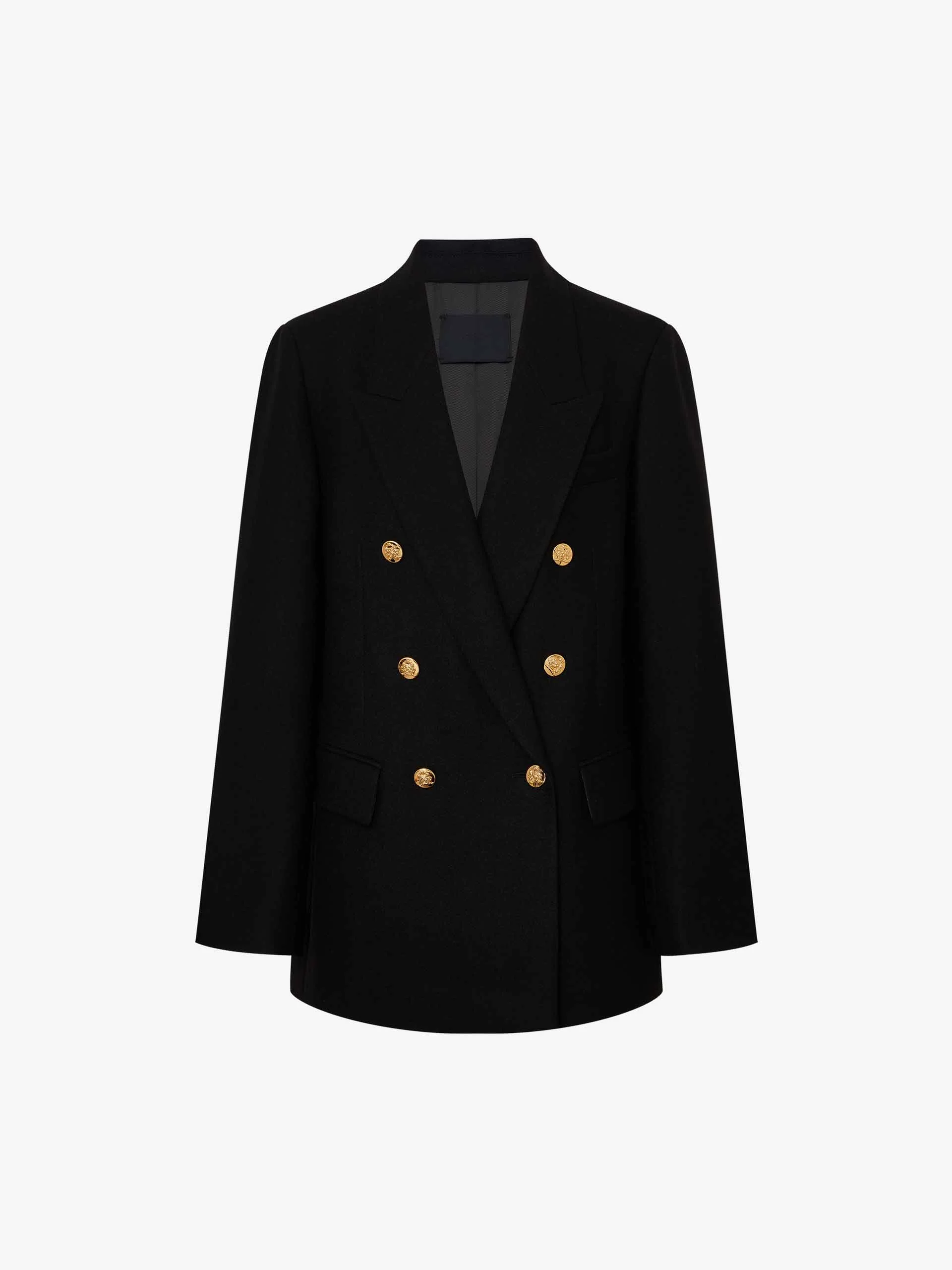 Metallic Button Wool Blazer - Image 5