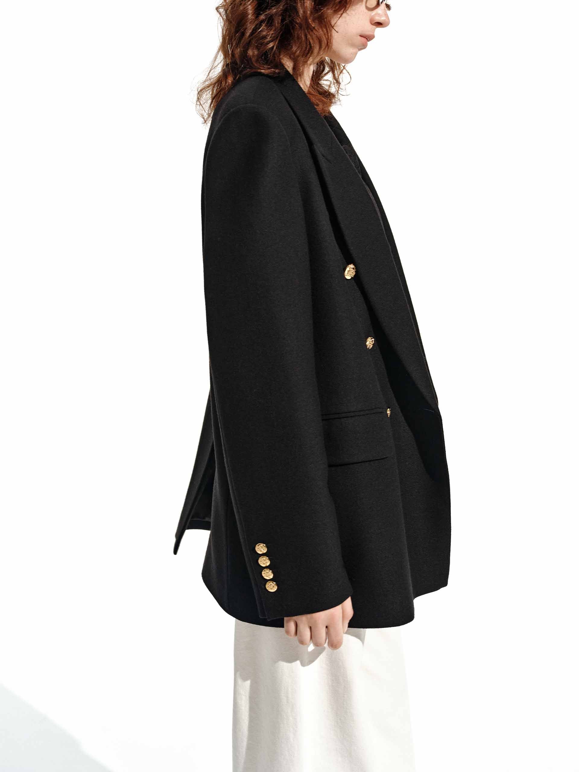 Metallic Button Wool Blazer - Image 7