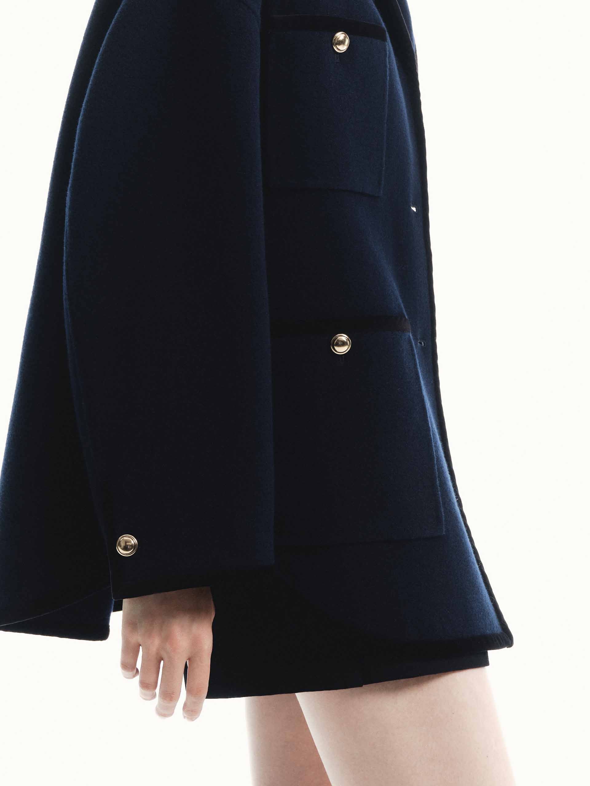 Metallic Button Wool Coat - Image 8