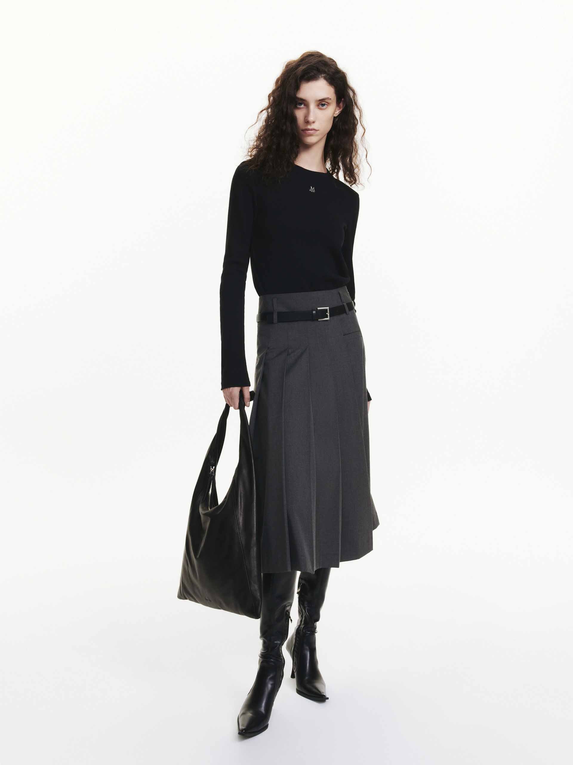 Mid Length Pleated Skirt - Image 2