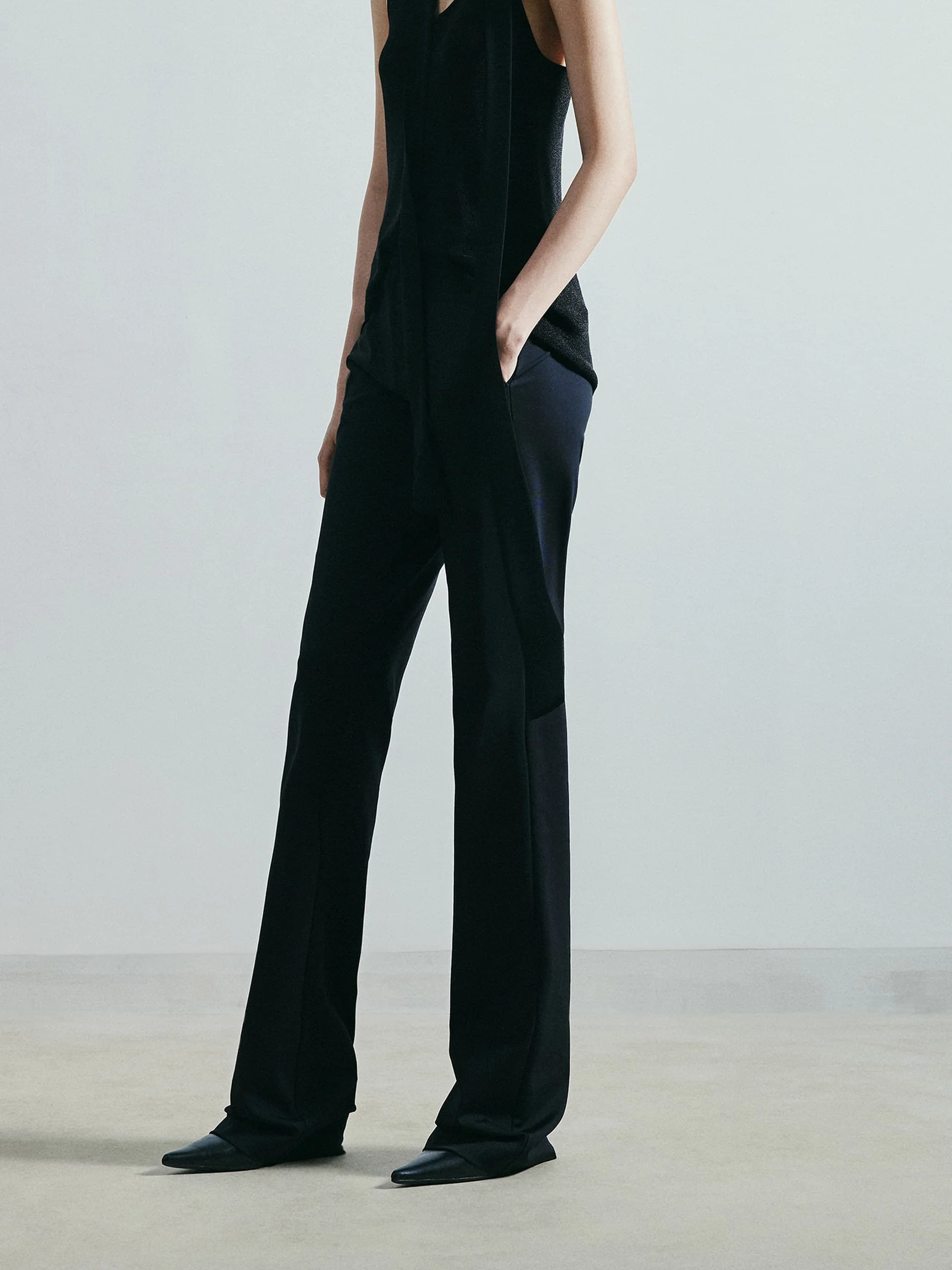Mid Waist Flared Pants - Image 3