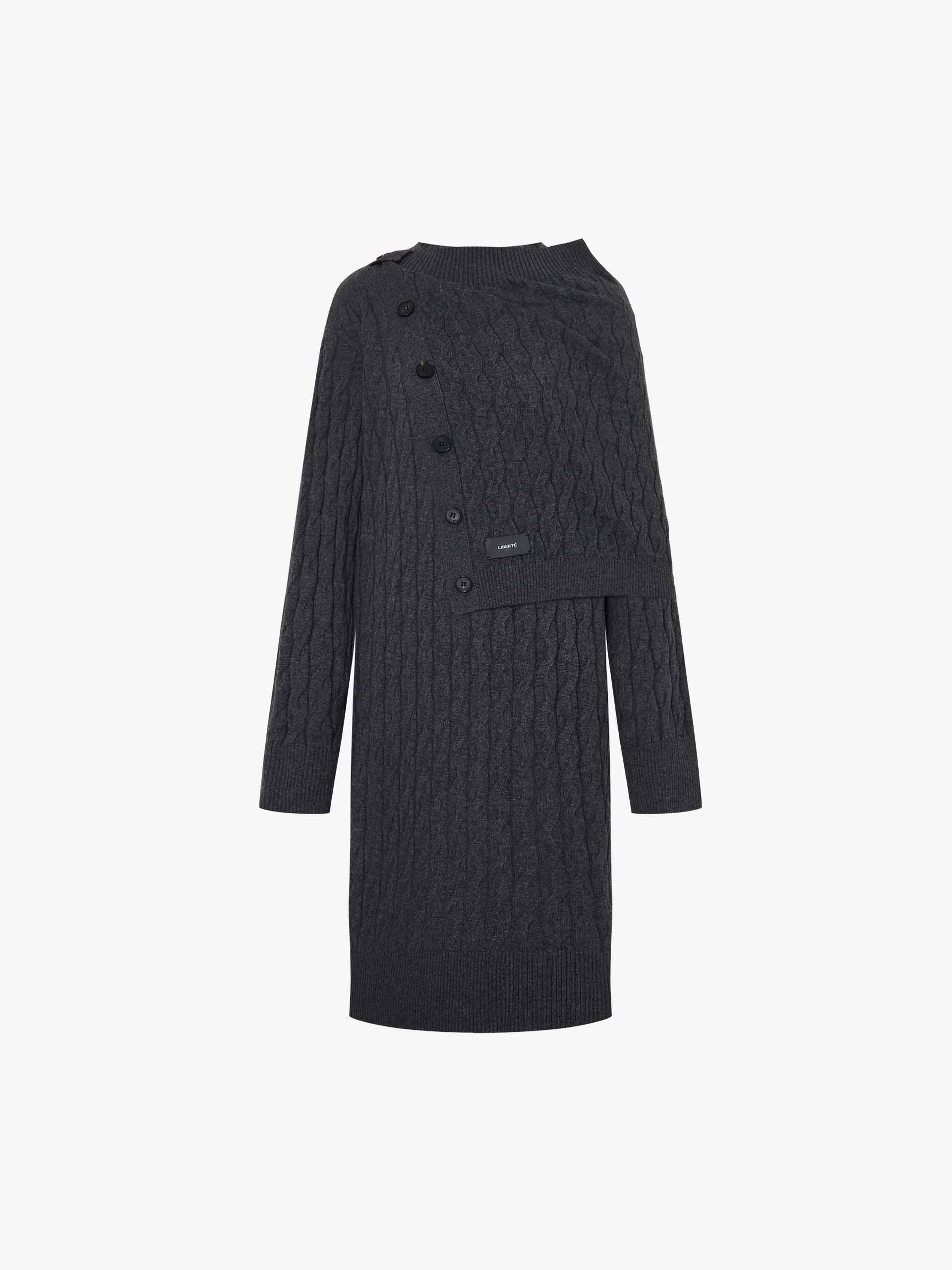 Midi Cut Knit Scarf Dress - Image 5