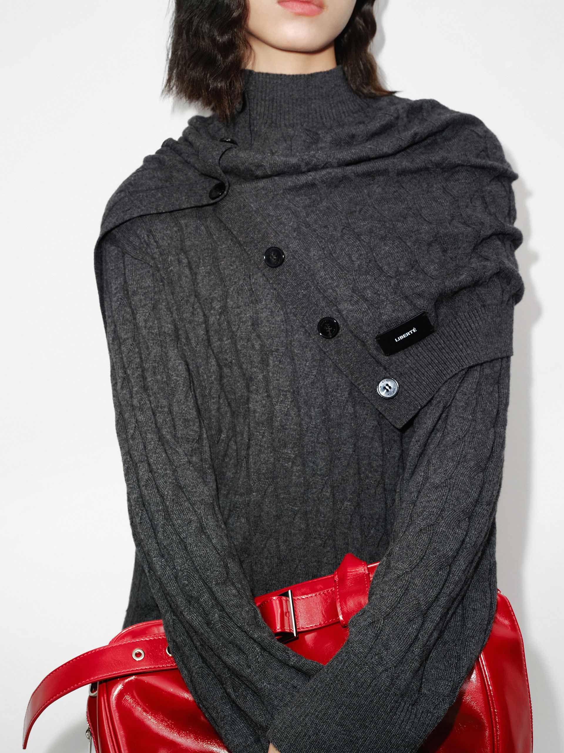 Midi Cut Knit Scarf Dress - Image 6