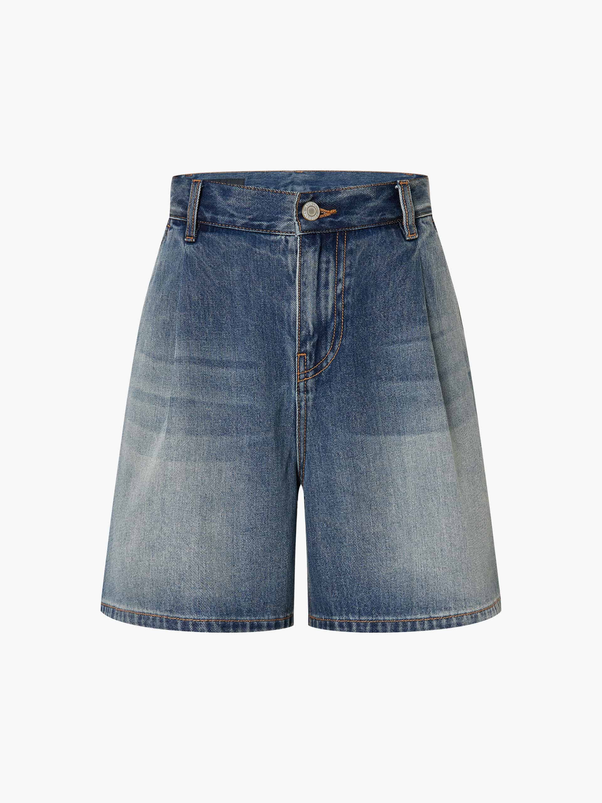 Midi Length Cotton Denim Shorts - Image 5