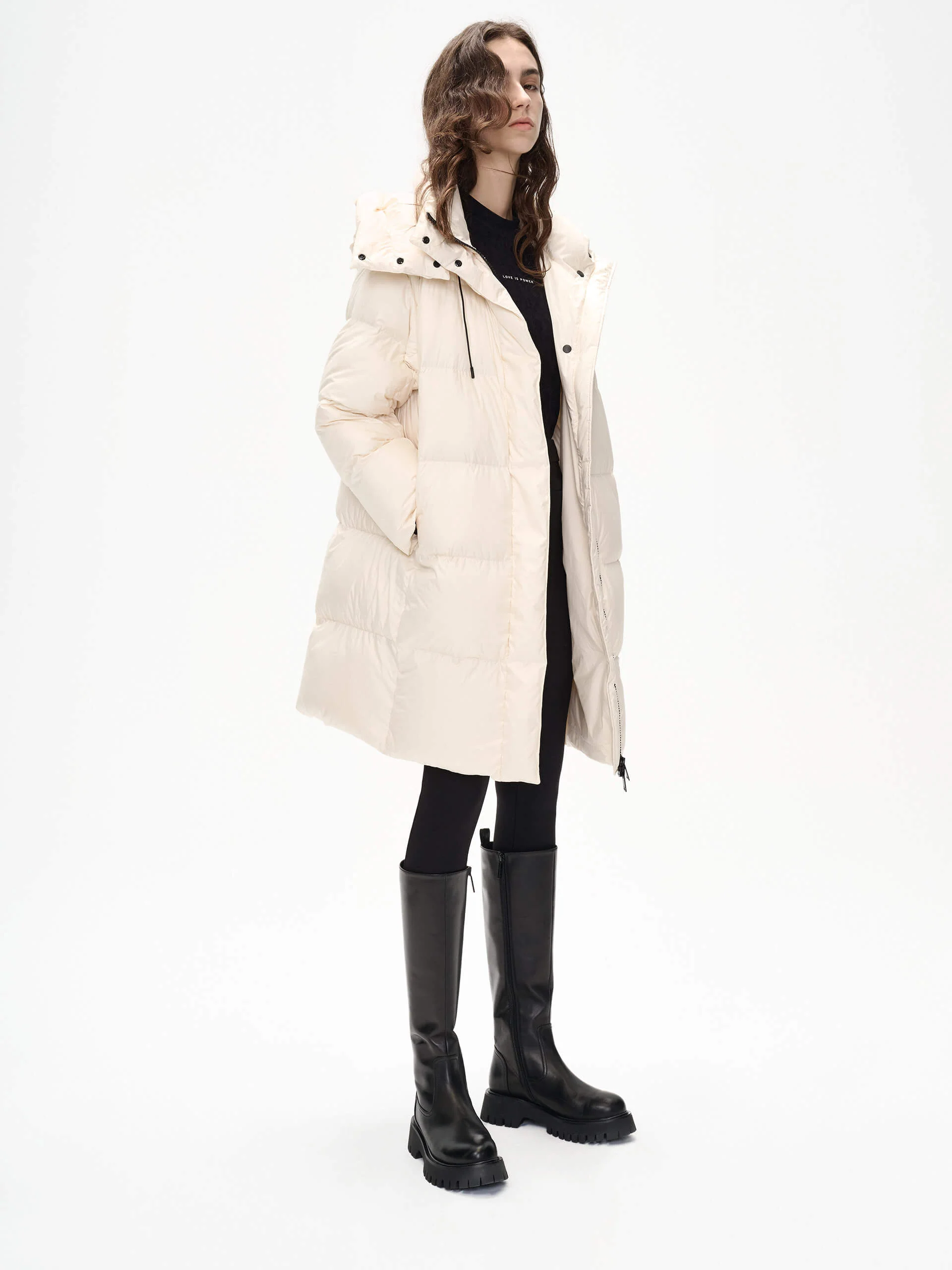 Midi Length Down Puffer Coat - Image 17