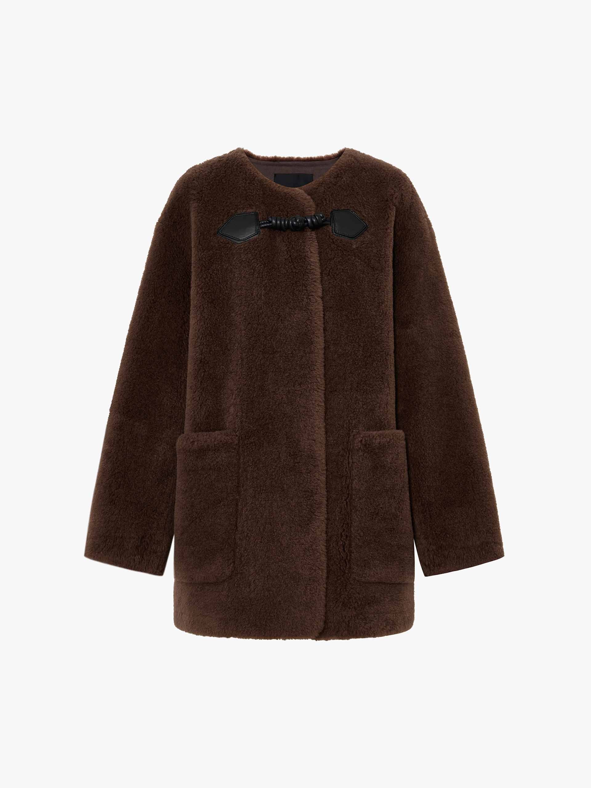 Midi Length Fuzzy Coat - Image 5