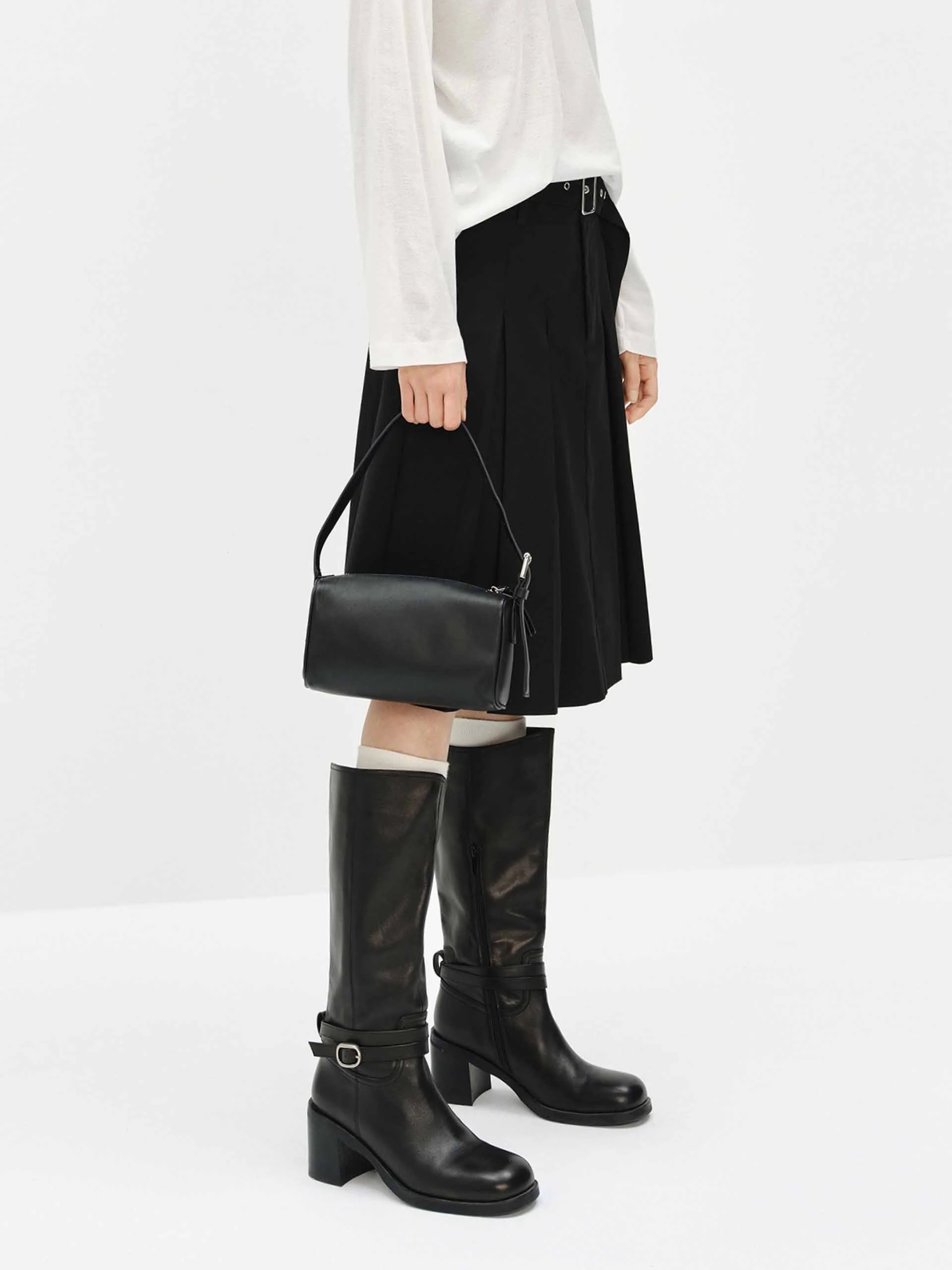 Midi Length Pleated Skirt - Image 7