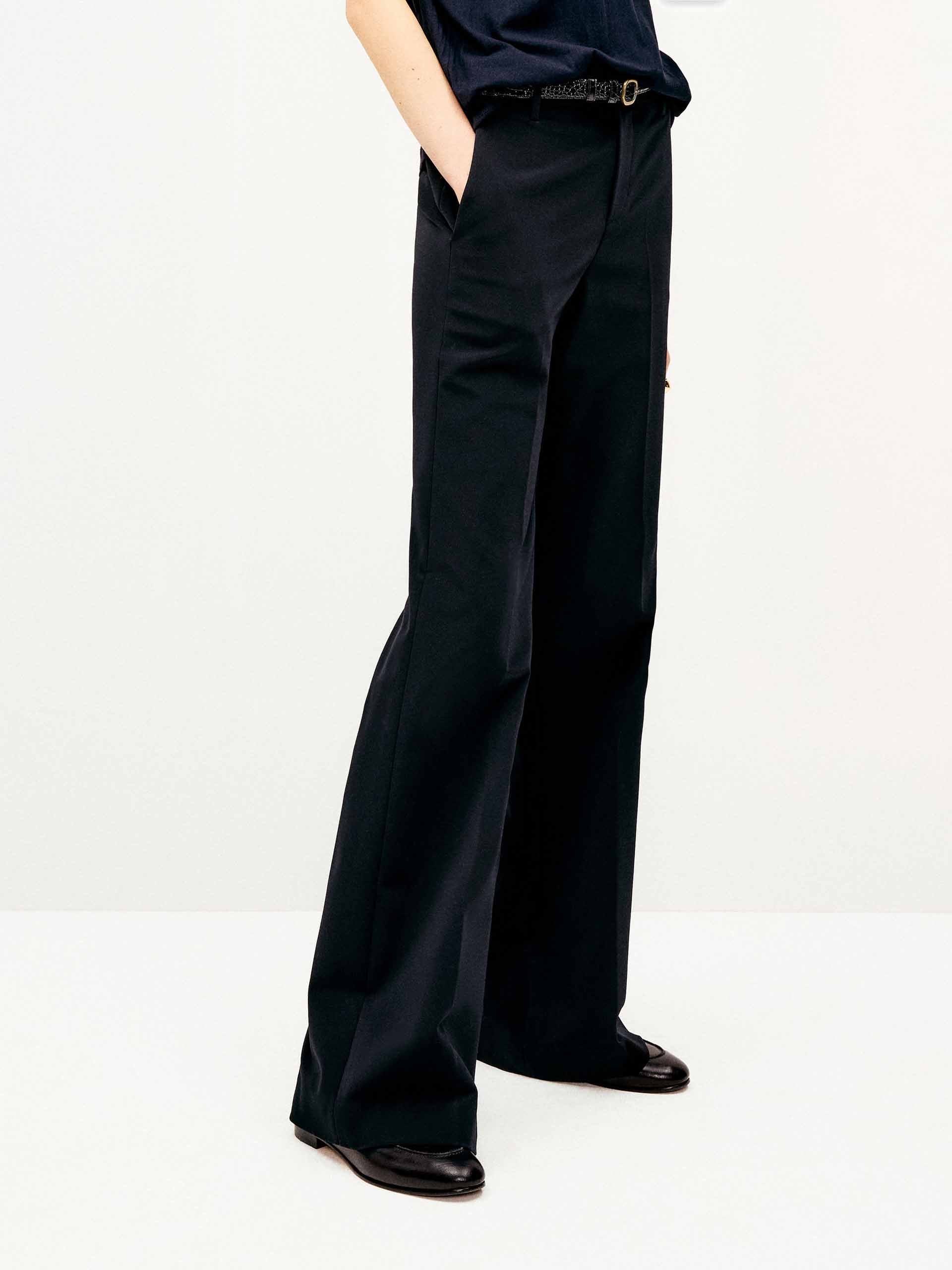 Midi Waist Flared Trousers - Image 3