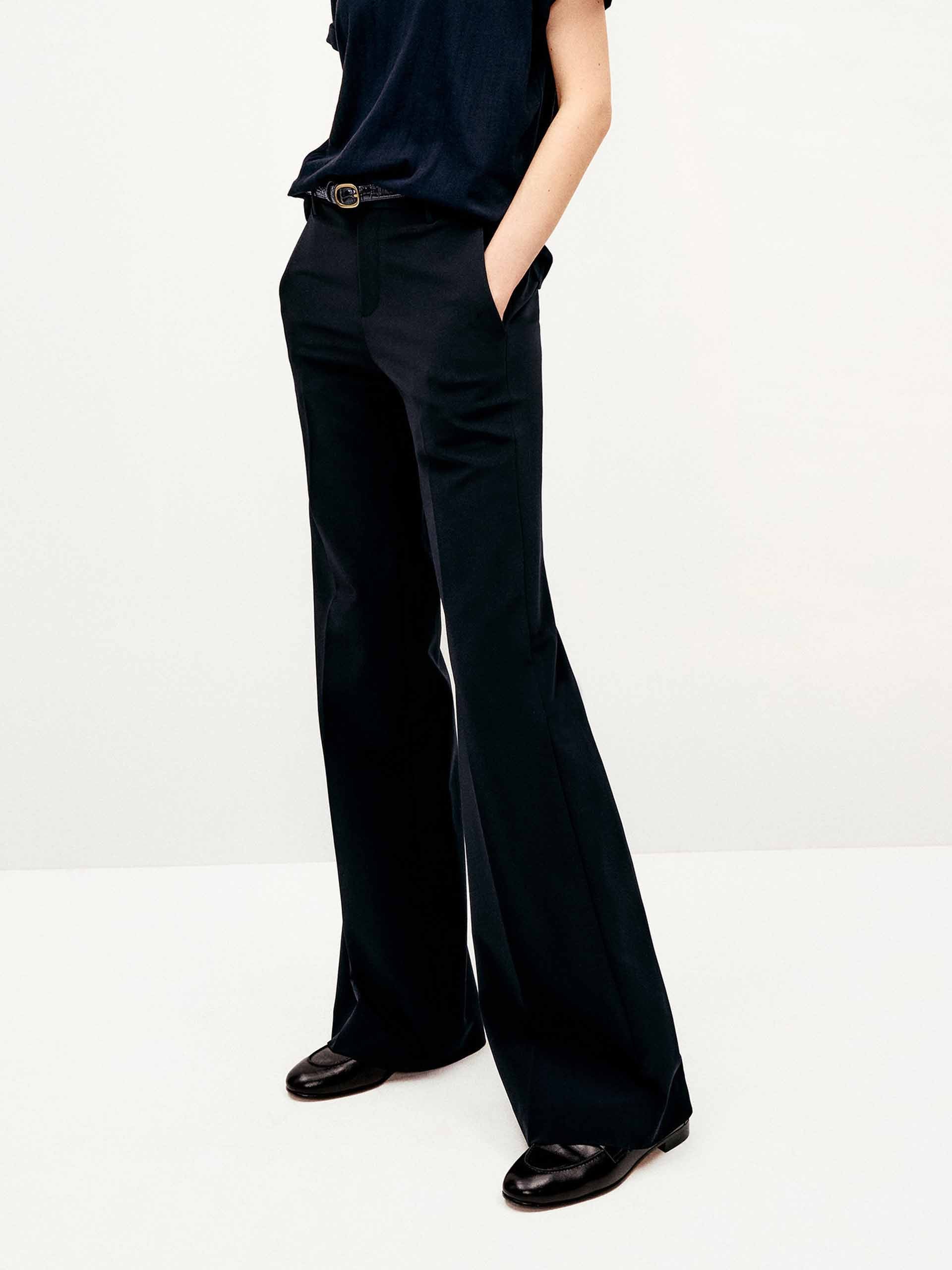 Midi Waist Flared Trousers - Image 7
