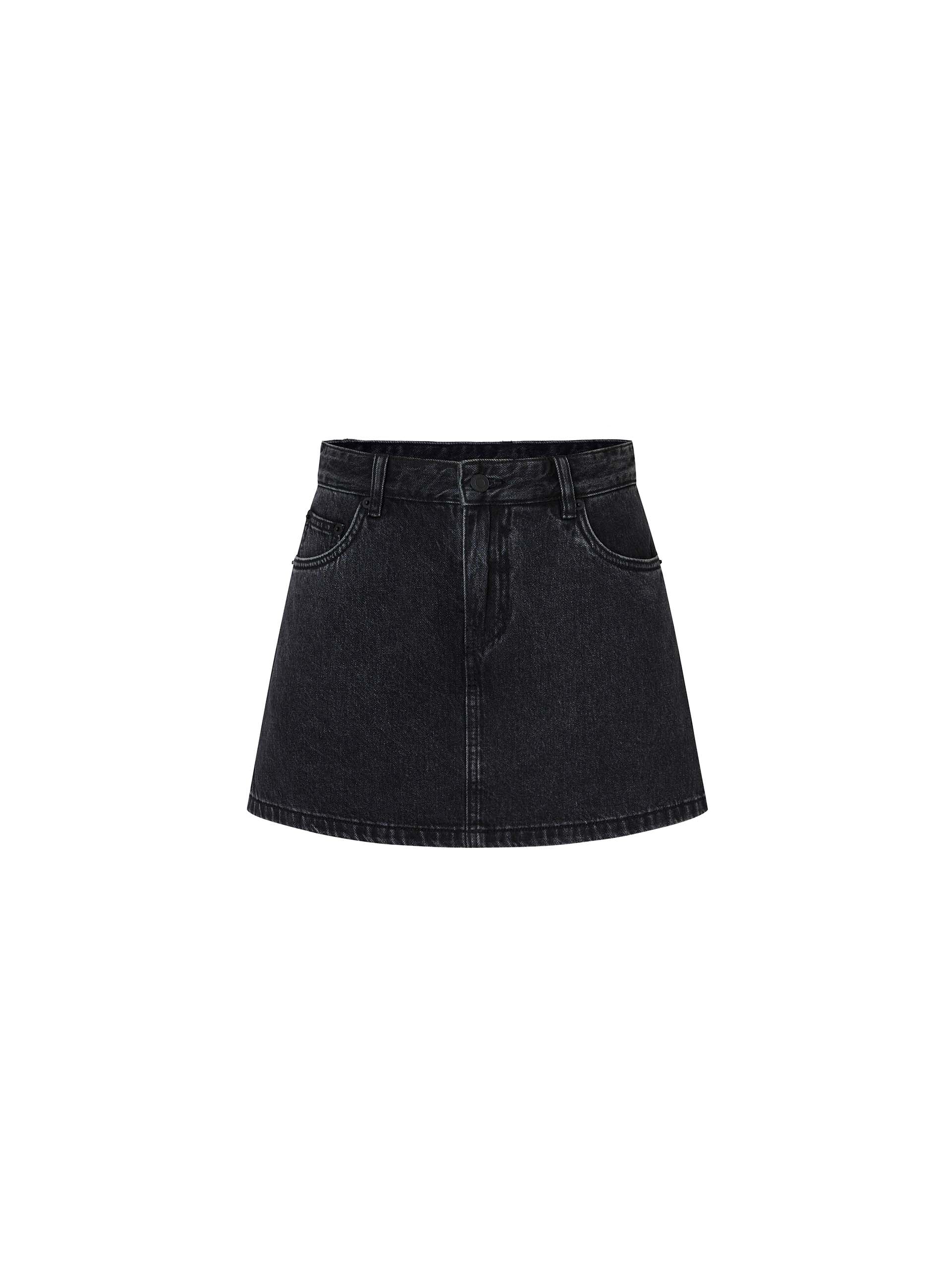 Mini Length Denim Skort - Image 8