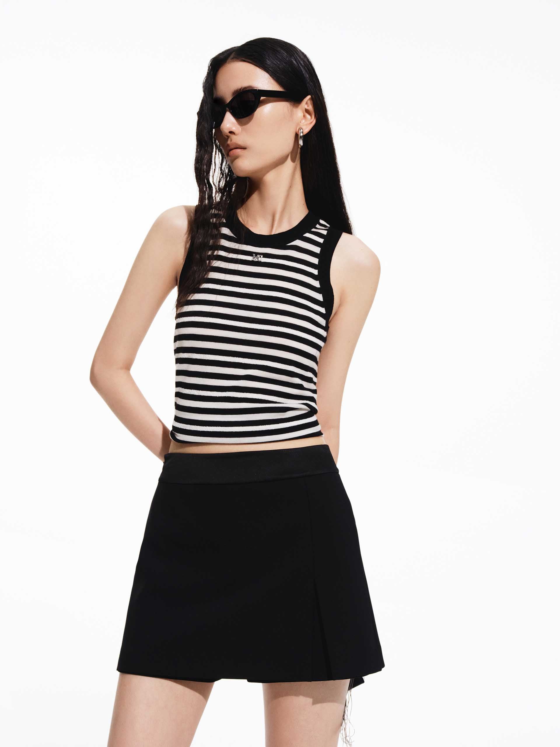 Mini Length Slit Skort - Image 3