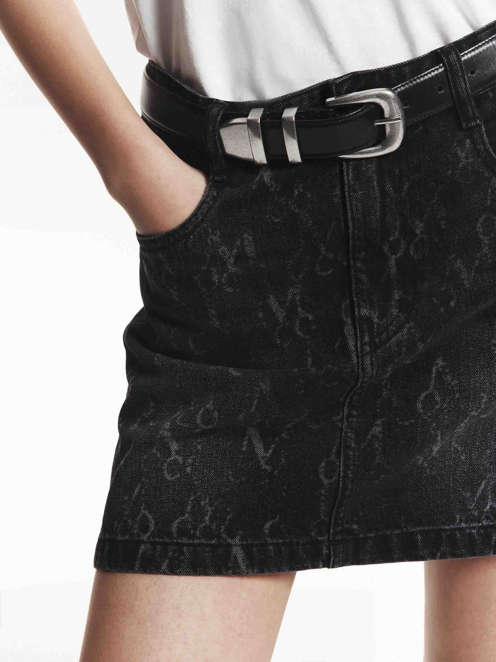 Monogram Denim Skirt - Image 6