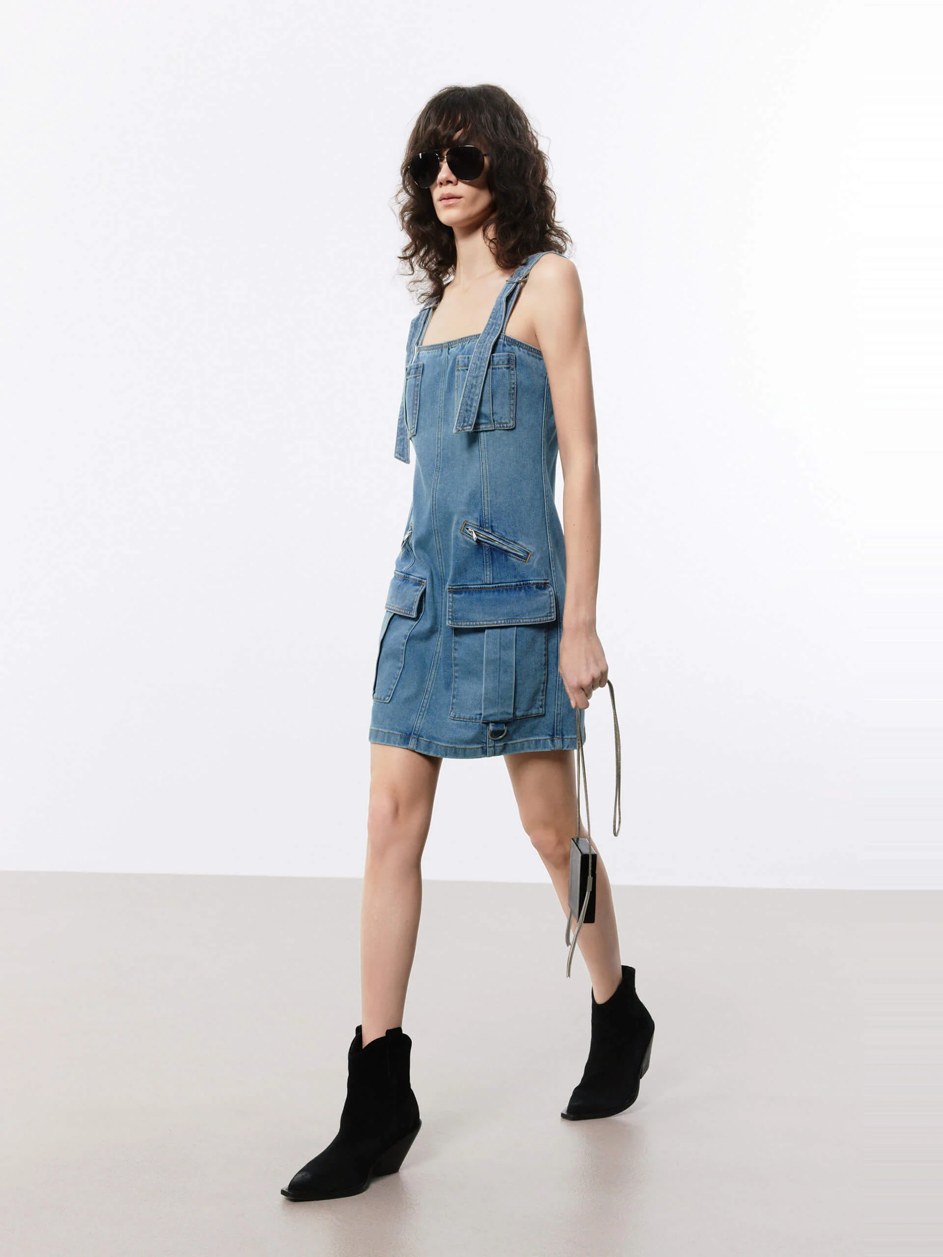 Multi Pocket Denim Dress - Image 7
