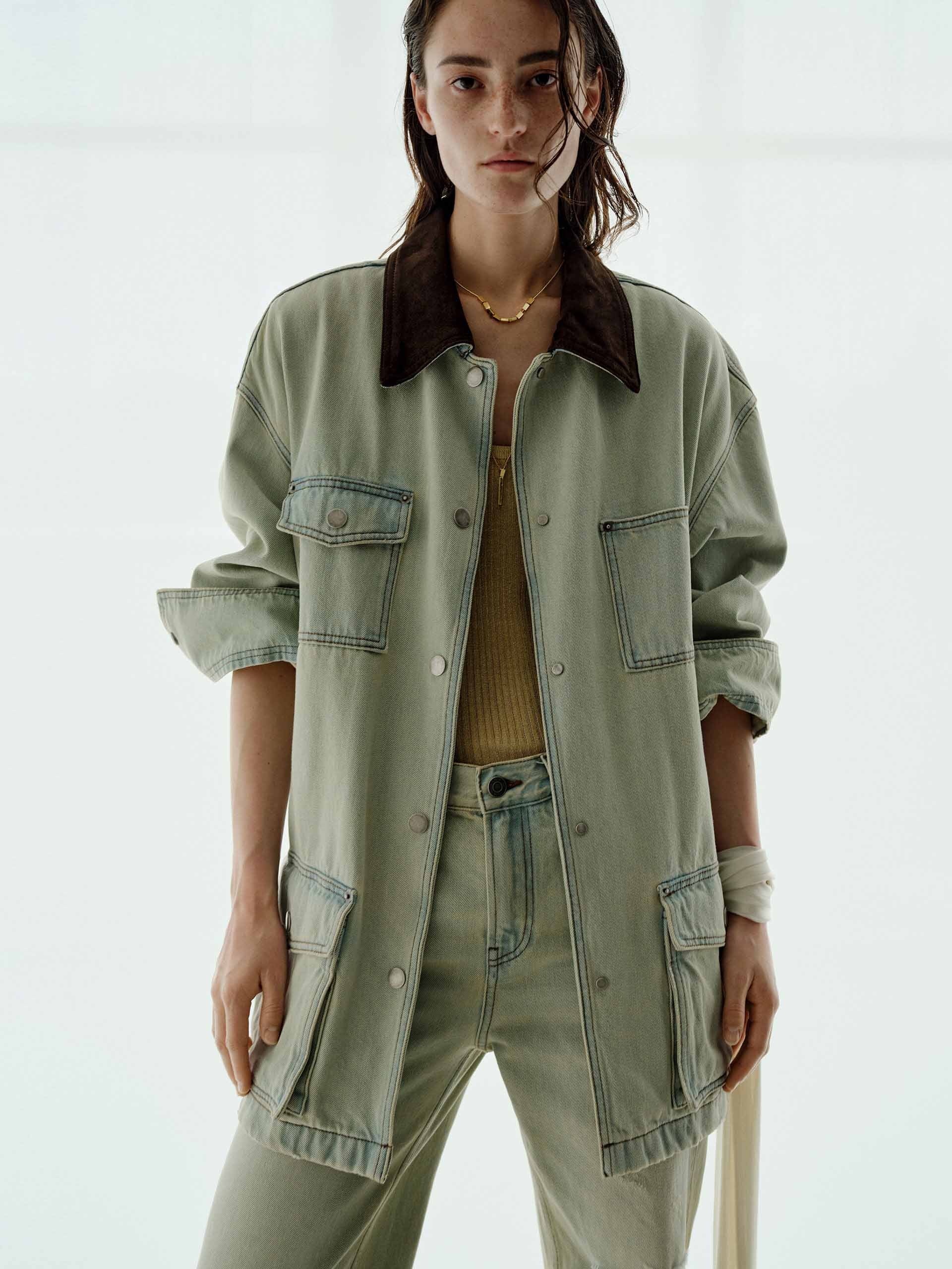 Multi Pockets Cotton Jacket - Image 3